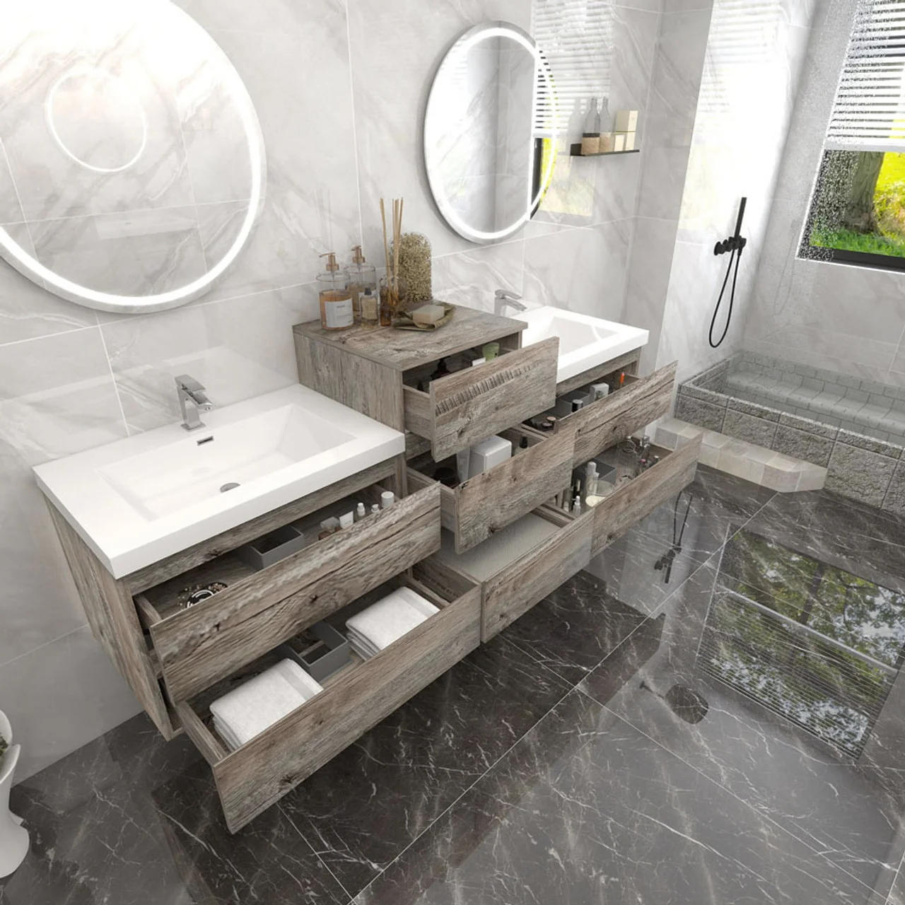 Monterey Floating Vanity (Latest Model) - 2nd Generation (24"-116") 143 Monterey Floating Vanity (Latest Model) - 2nd Generation (24"-116")