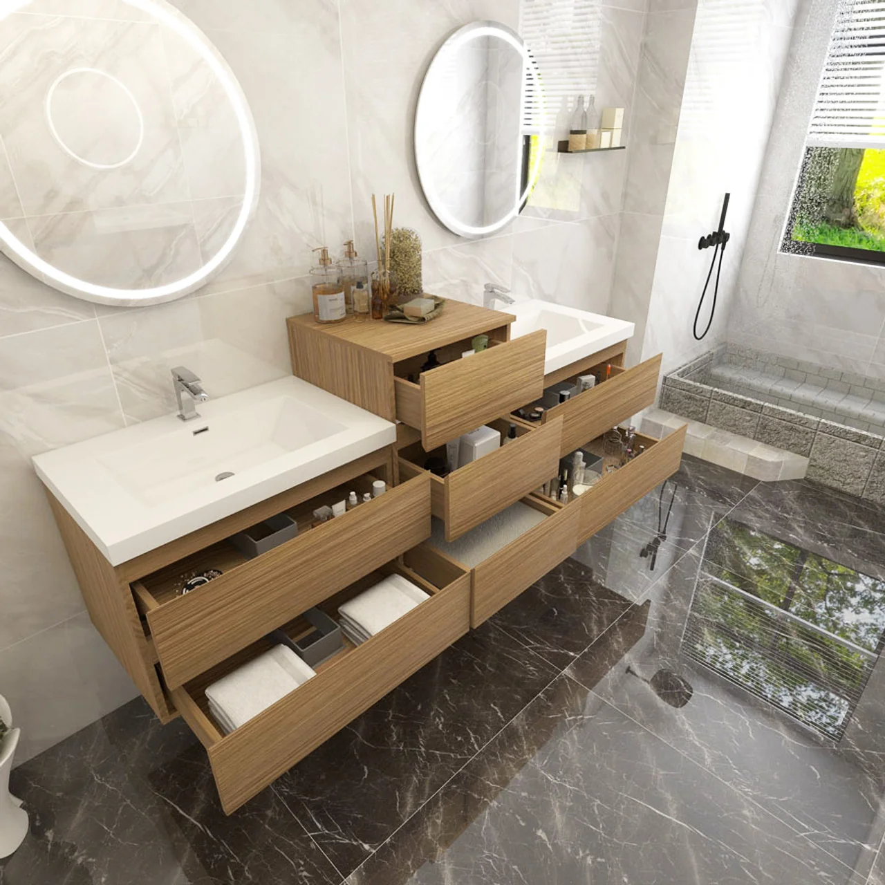 Monterey Floating Vanity (Latest Model) - 2nd Generation (24"-116") 145 Monterey Floating Vanity (Latest Model) - 2nd Generation (24"-116")