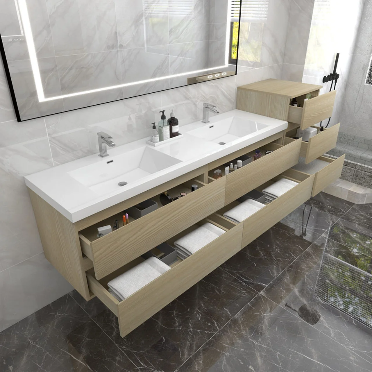 Monterey Floating Vanity (Latest Model) - 2nd Generation (24"-116") 149 Monterey Floating Vanity (Latest Model) - 2nd Generation (24"-116")