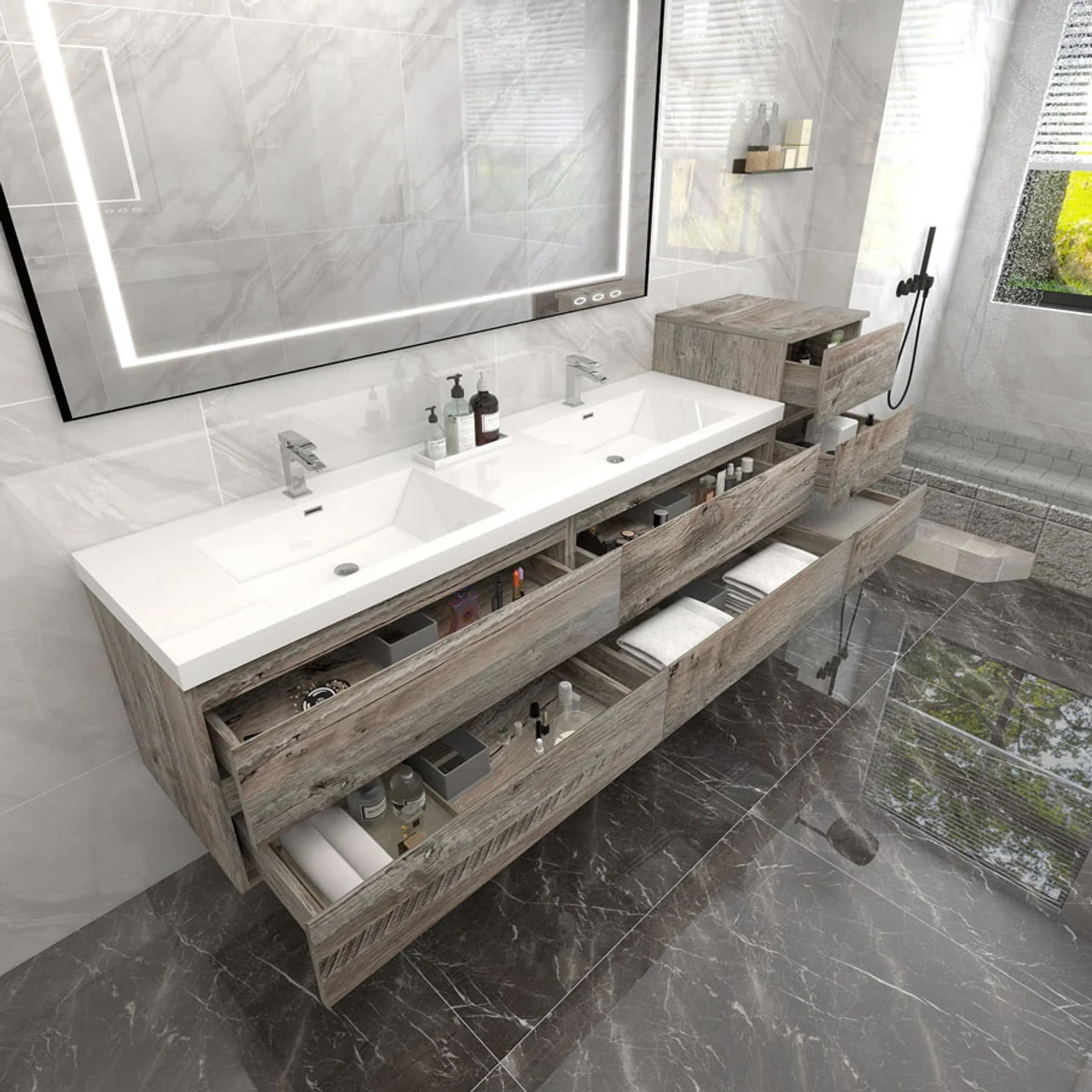 Monterey Floating Vanity (Latest Model) - 2nd Generation (24"-116") 151 Monterey Floating Vanity (Latest Model) - 2nd Generation (24"-116")