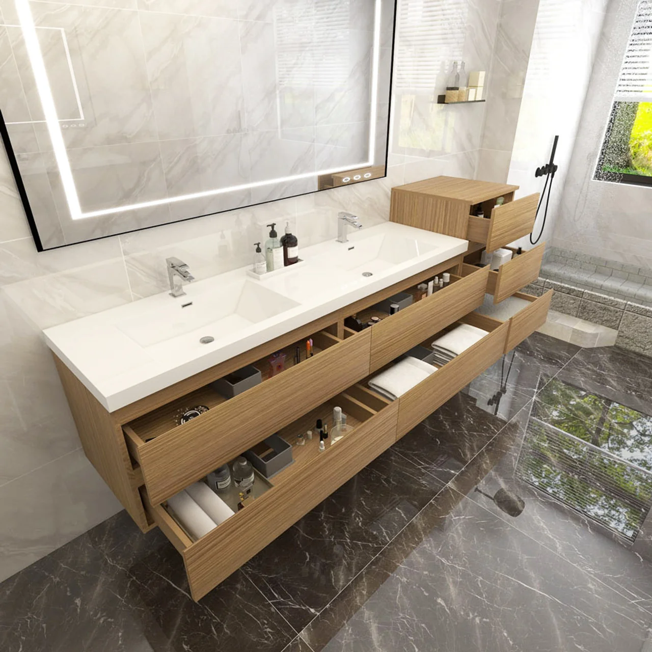 Monterey Floating Vanity (Latest Model) - 2nd Generation (24"-116") 153 Monterey Floating Vanity (Latest Model) - 2nd Generation (24"-116")
