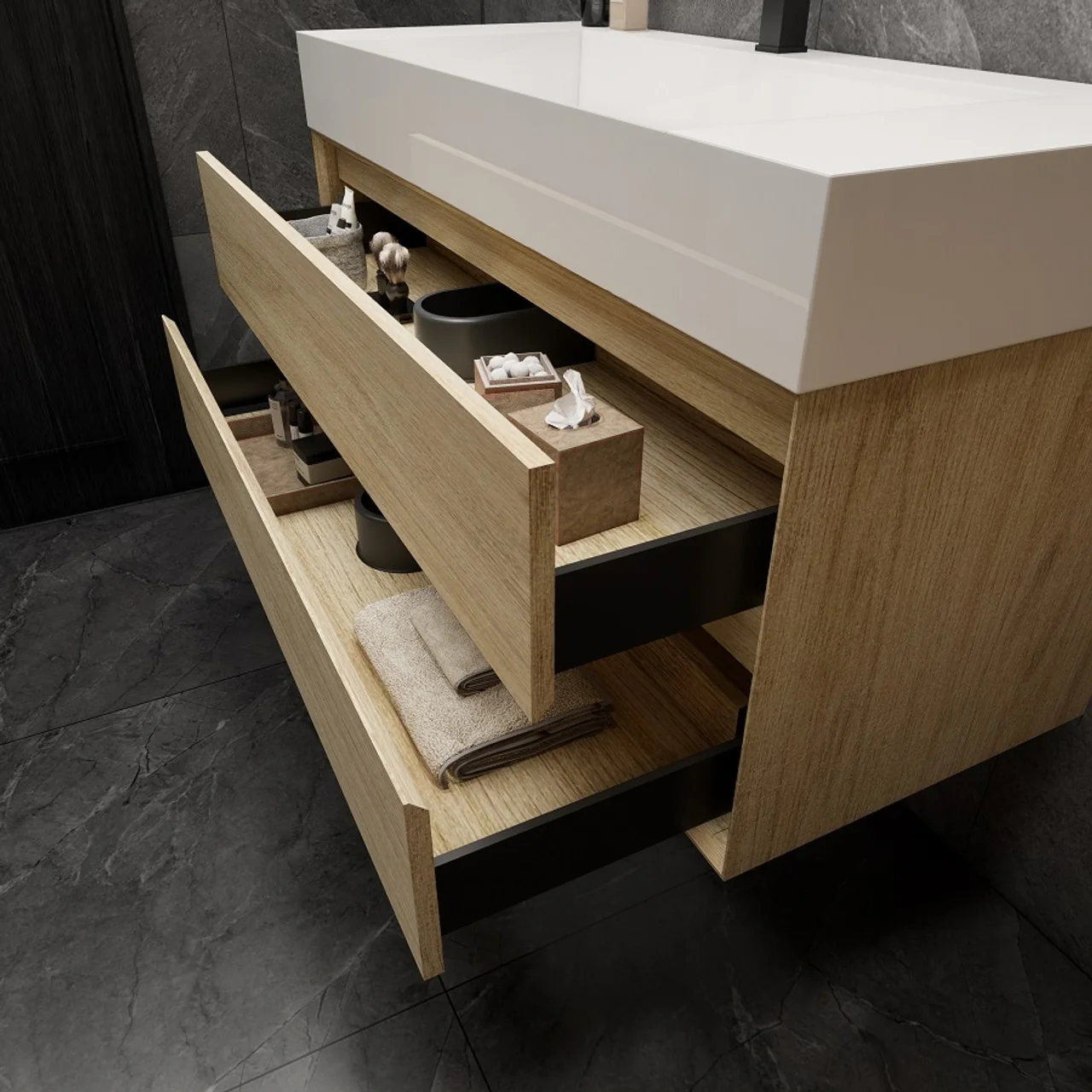 Maslow Floating Vanity (24"-104") 105 Maslow Floating Vanity (24"-104")