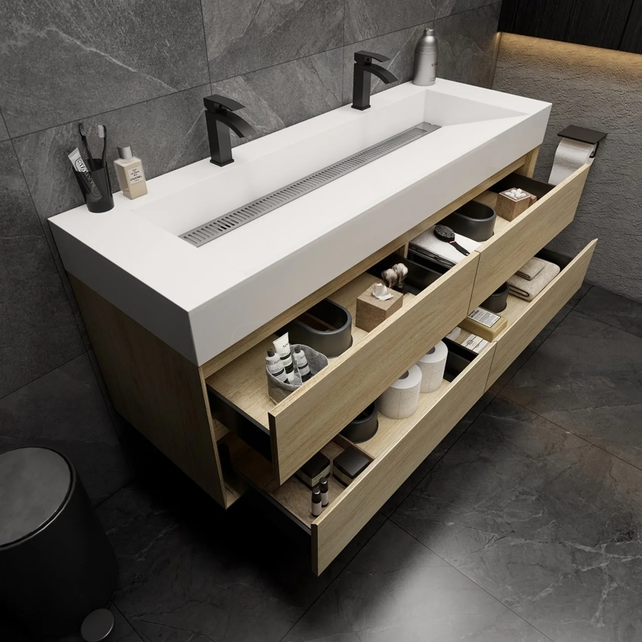 Maslow Floating Vanity (24"-104") 112 Maslow Floating Vanity (24"-104")
