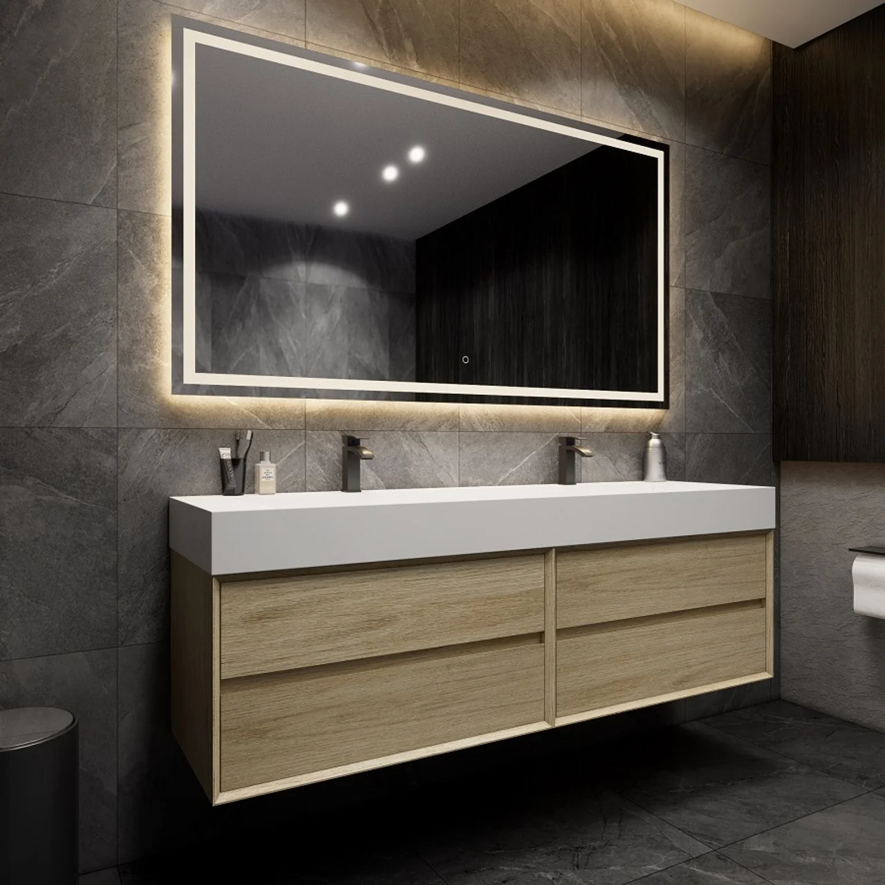 Maslow Floating Vanity (24"-104") 120 Maslow Floating Vanity (24"-104")