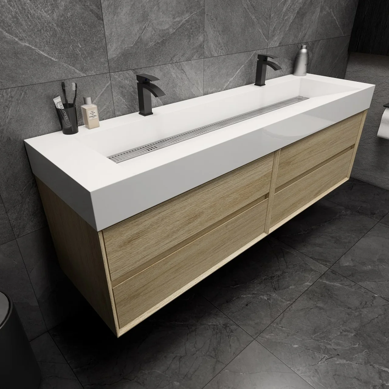 Maslow Floating Vanity (24"-104") 122 Maslow Floating Vanity (24"-104")