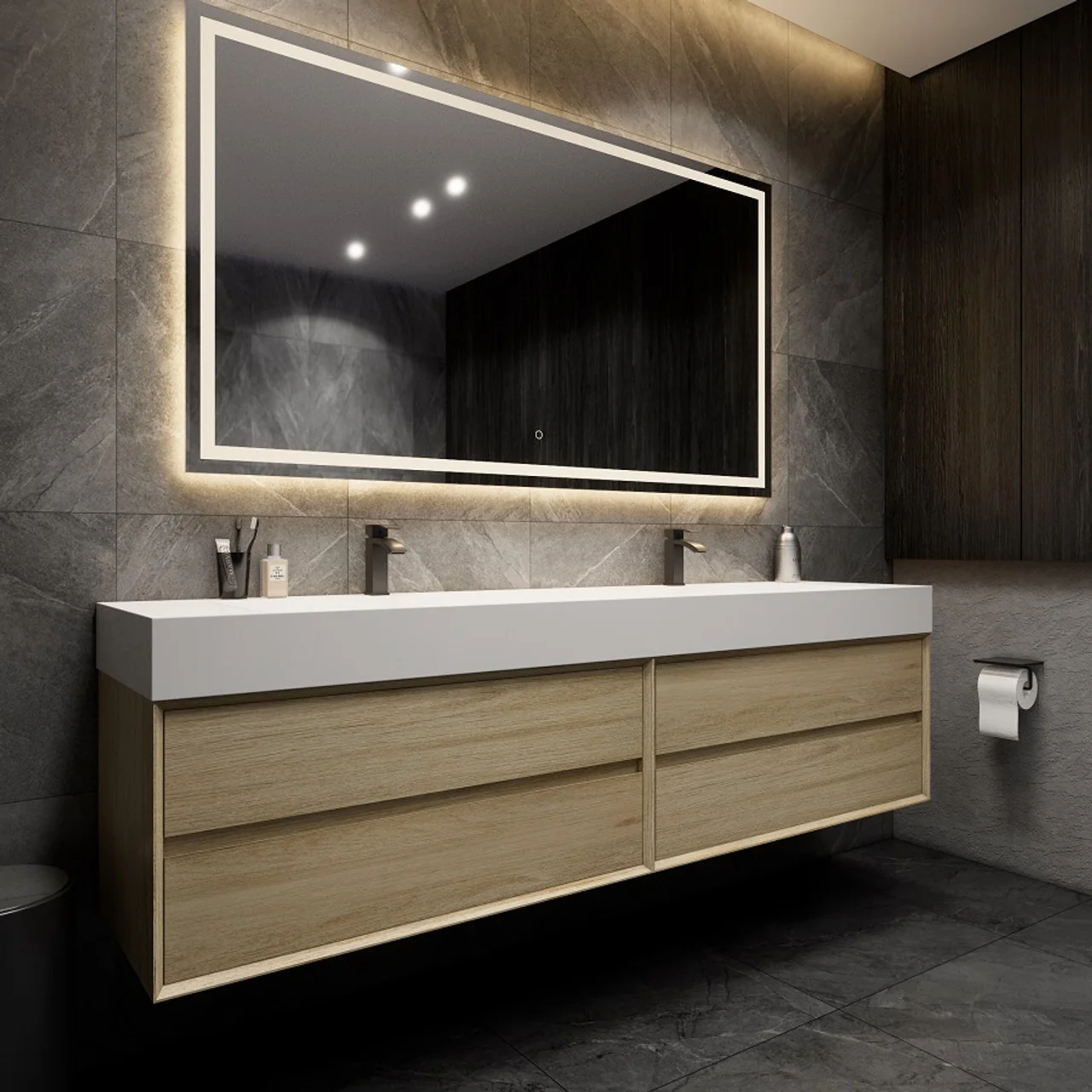 Maslow Floating Vanity (24"-104") 128 Maslow Floating Vanity (24"-104")