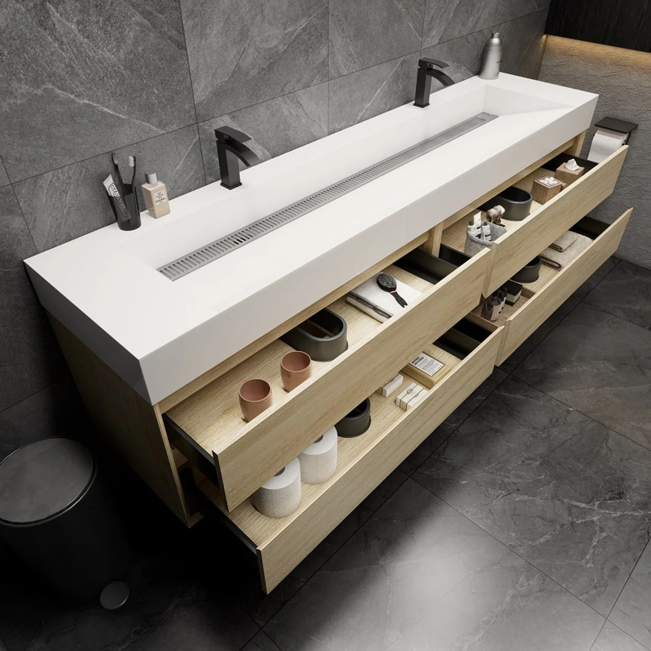 Maslow Floating Vanity (24"-104") 129 Maslow Floating Vanity (24"-104")
