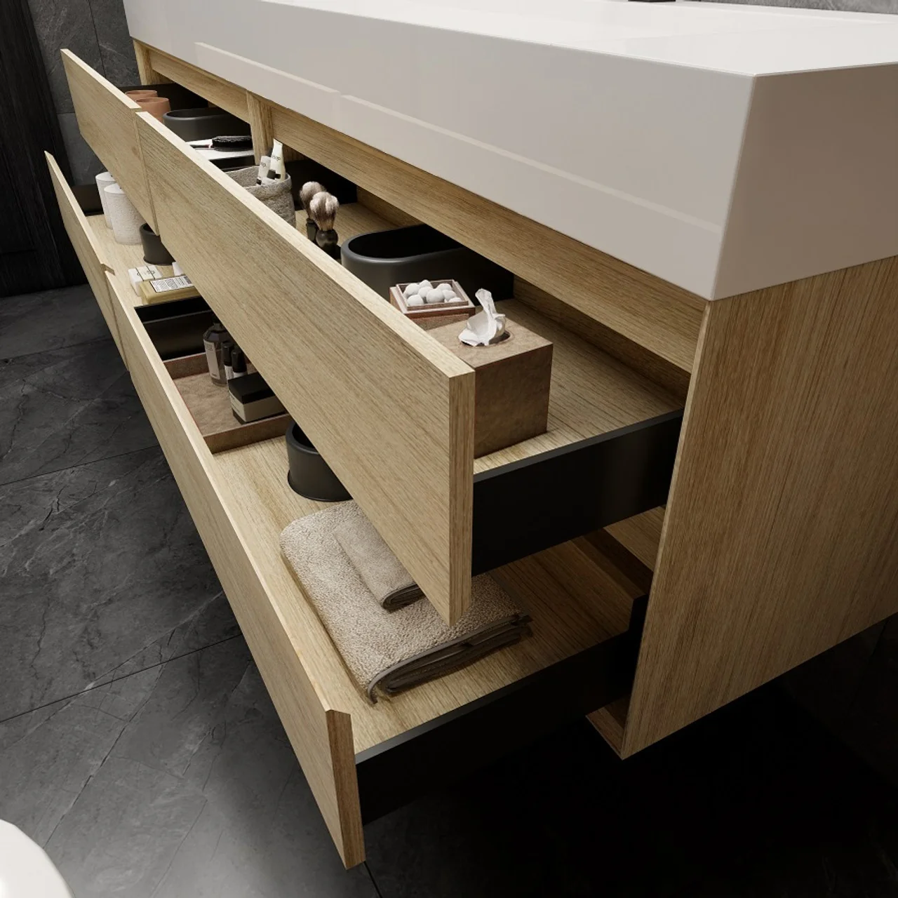Maslow Floating Vanity (24"-104") 131 Maslow Floating Vanity (24"-104")