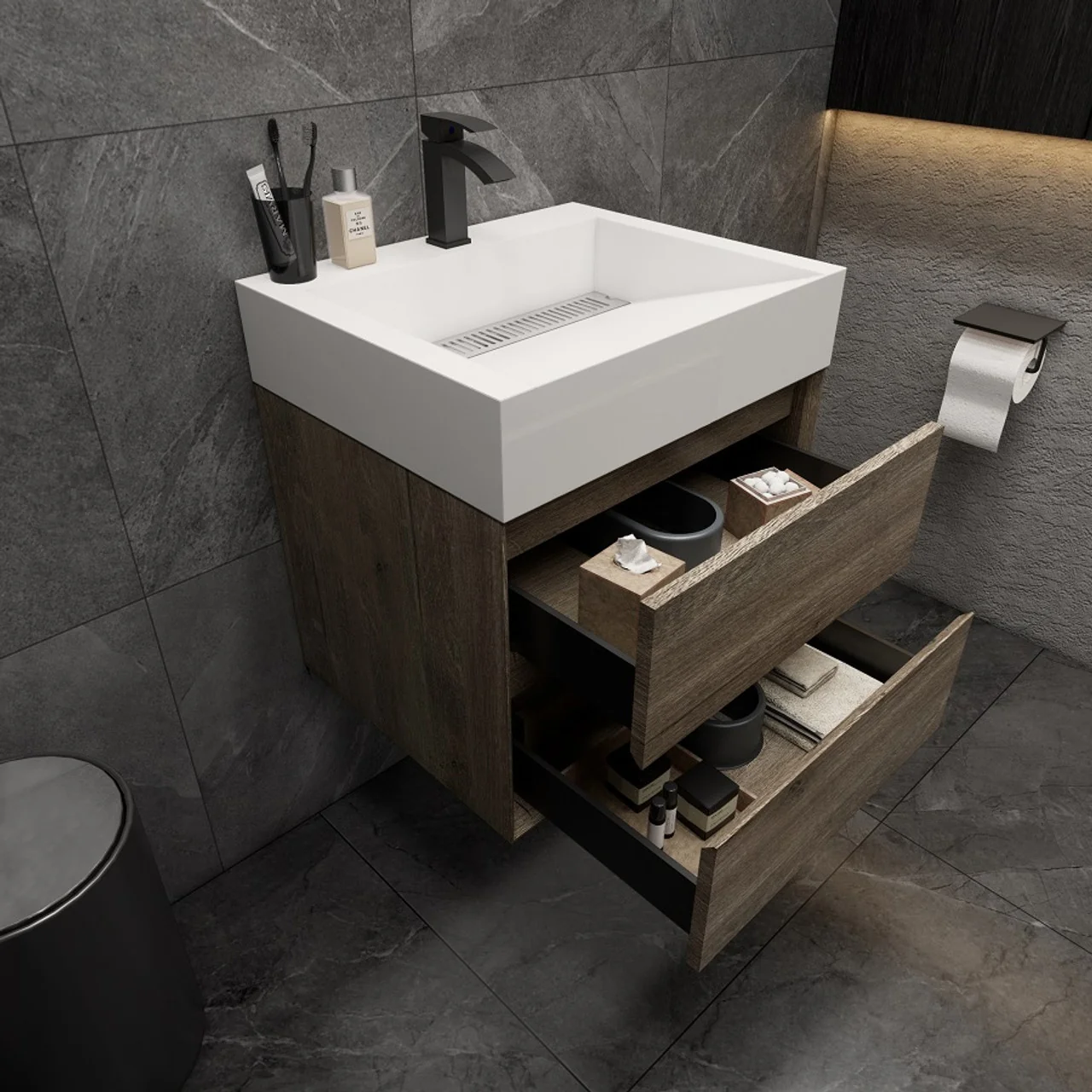 Maslow Floating Vanity (24"-104") 137 Maslow Floating Vanity (24"-104")