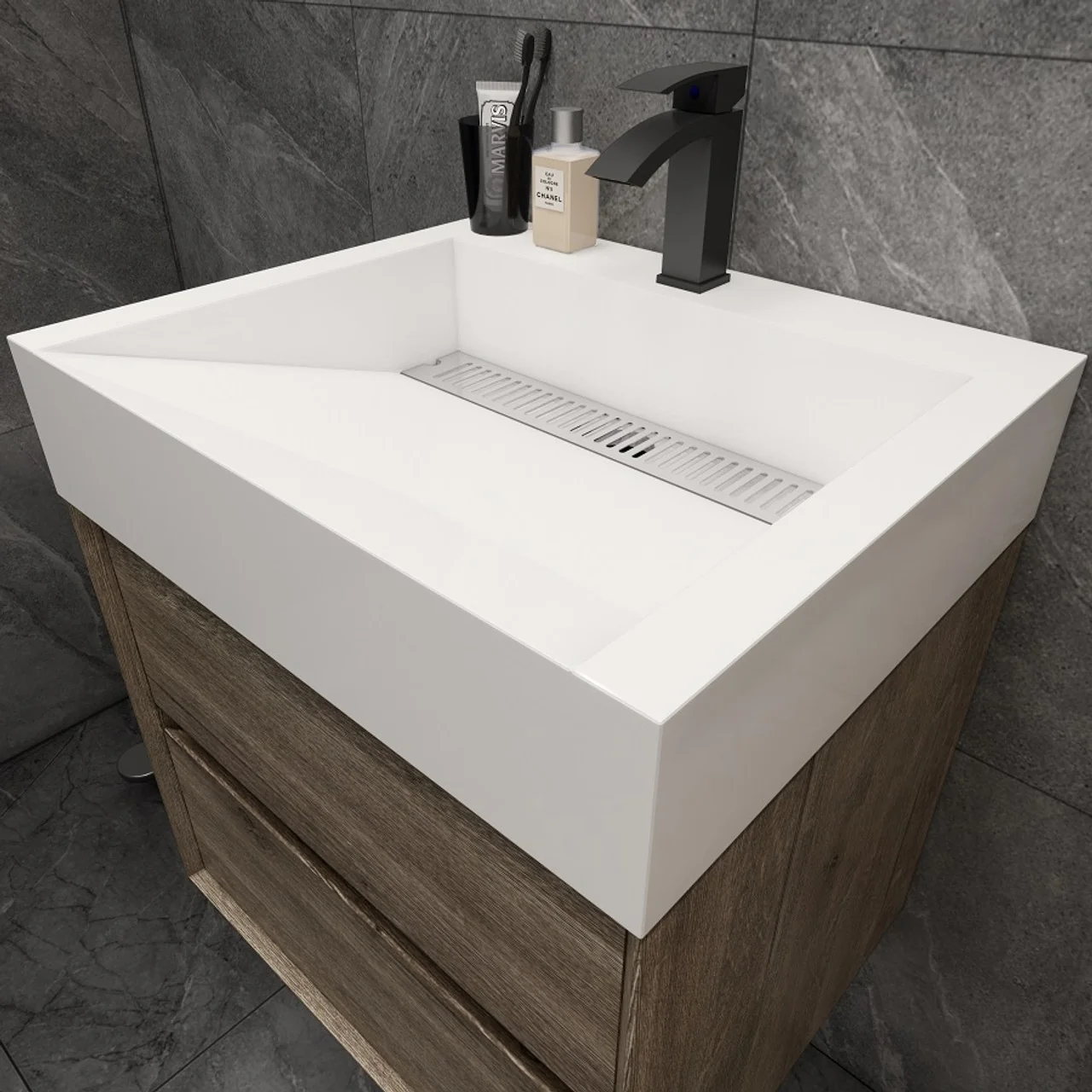 Maslow Floating Vanity (24"-104") 140 Maslow Floating Vanity (24"-104")