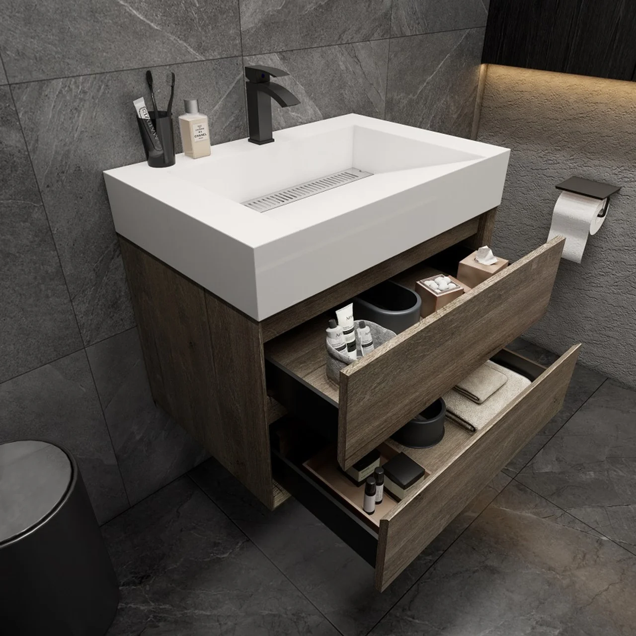 Maslow Floating Vanity (24"-104") 145 Maslow Floating Vanity (24"-104")