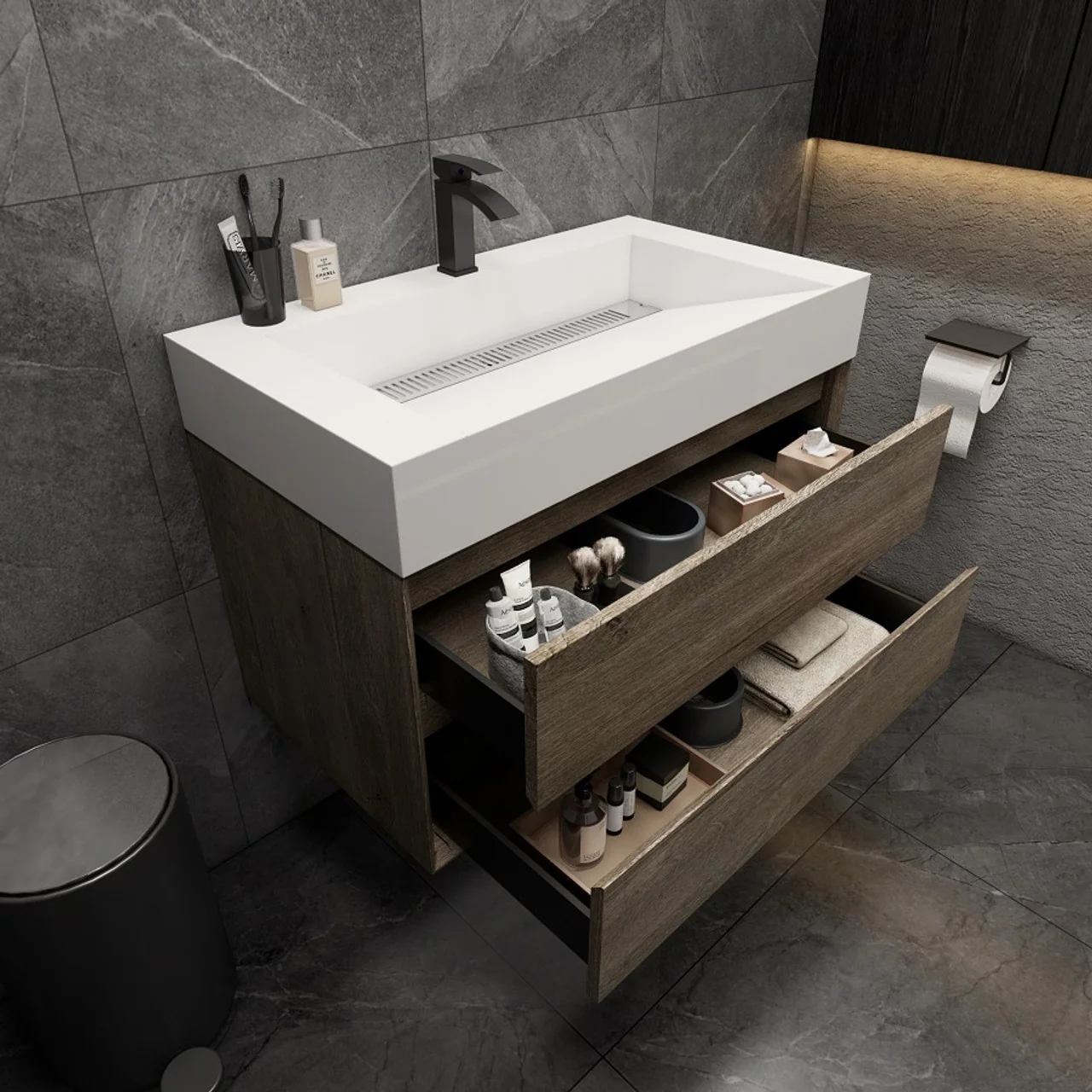 Maslow Floating Vanity (24"-104") 154 Maslow Floating Vanity (24"-104")