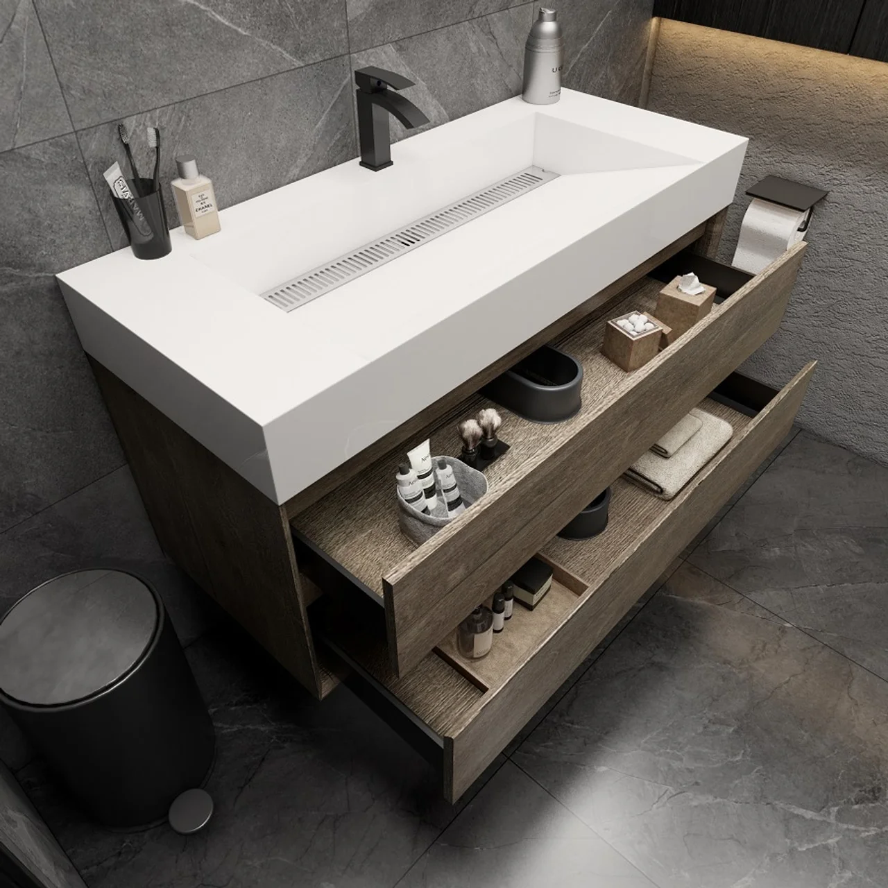 Maslow Floating Vanity (24"-104") 162 Maslow Floating Vanity (24"-104")