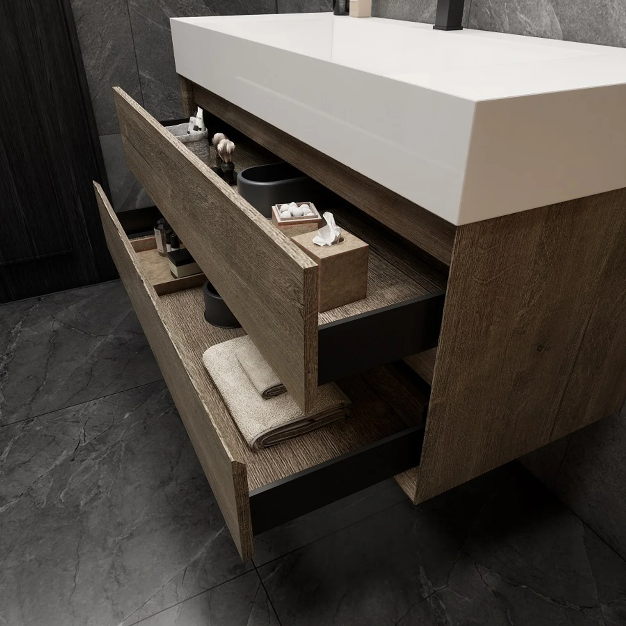 Maslow Floating Vanity (24"-104") 163 Maslow Floating Vanity (24"-104")