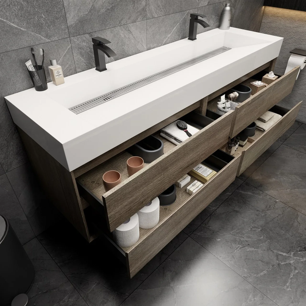 Maslow Floating Vanity (24"-104") 178 Maslow Floating Vanity (24"-104")