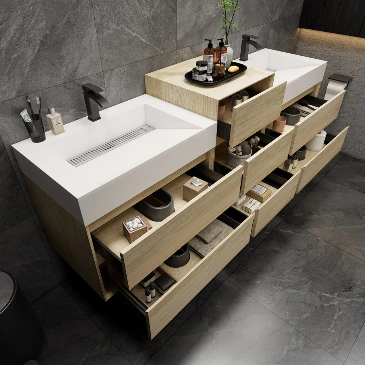 Maslow Floating Vanity (24"-104") 210 Maslow Floating Vanity (24"-104")