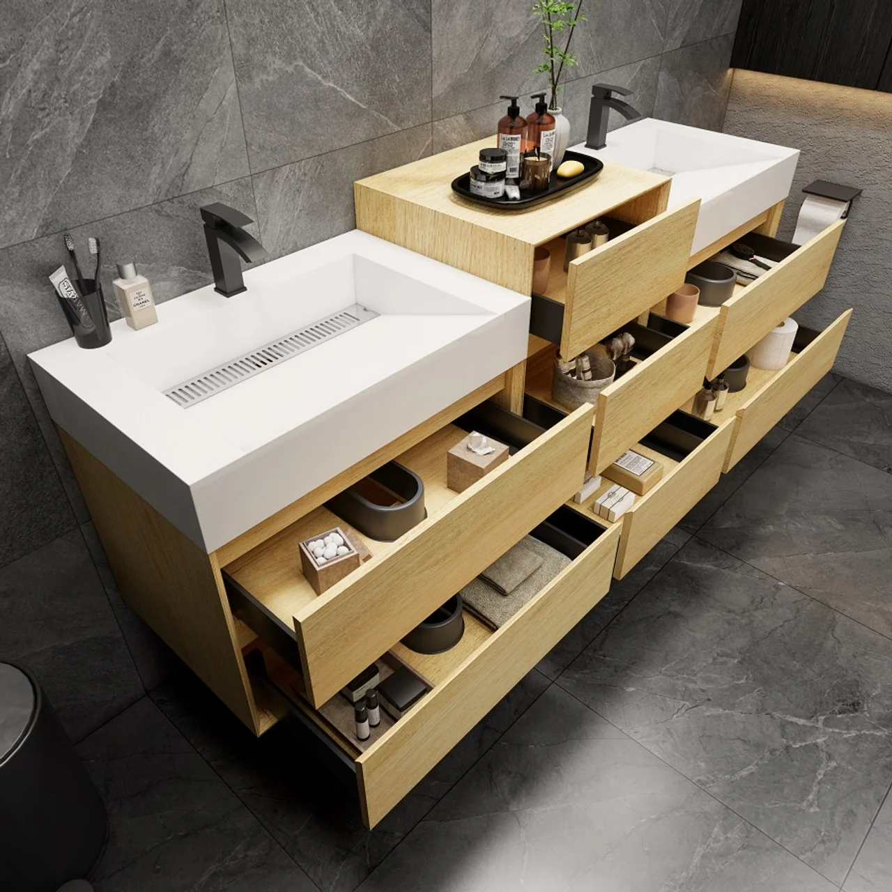 Maslow Floating Vanity (24"-104") 212 Maslow Floating Vanity (24"-104")