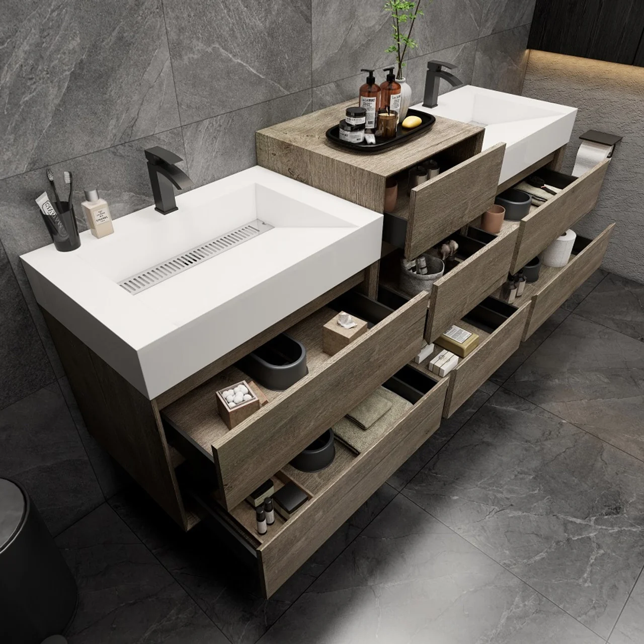 Maslow Floating Vanity (24"-104") 214 Maslow Floating Vanity (24"-104")