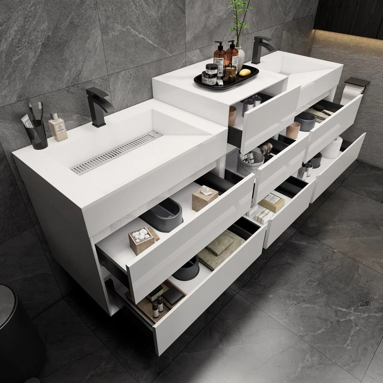 Maslow Floating Vanity (24"-104") 216 Maslow Floating Vanity (24"-104")