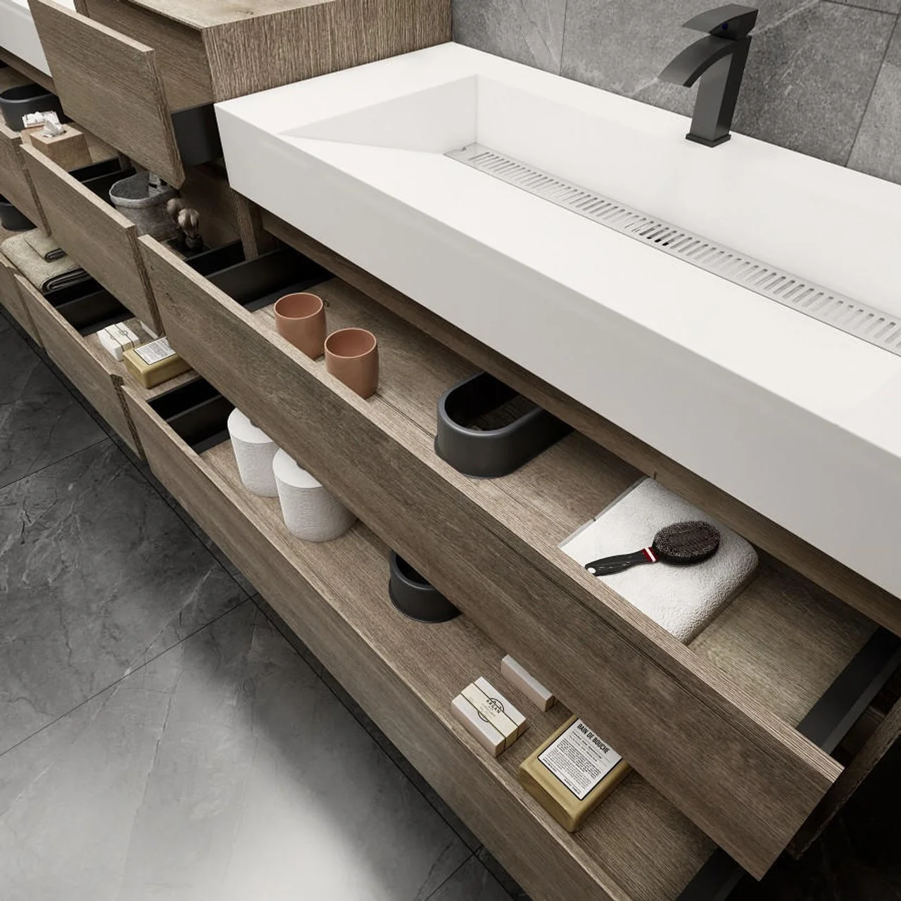 Maslow Floating Vanity (24"-104") 224 Maslow Floating Vanity (24"-104")