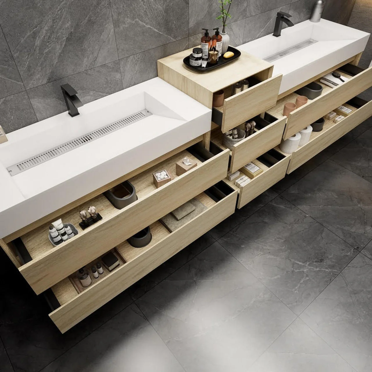 Maslow Floating Vanity (24"-104") 227 Maslow Floating Vanity (24"-104")