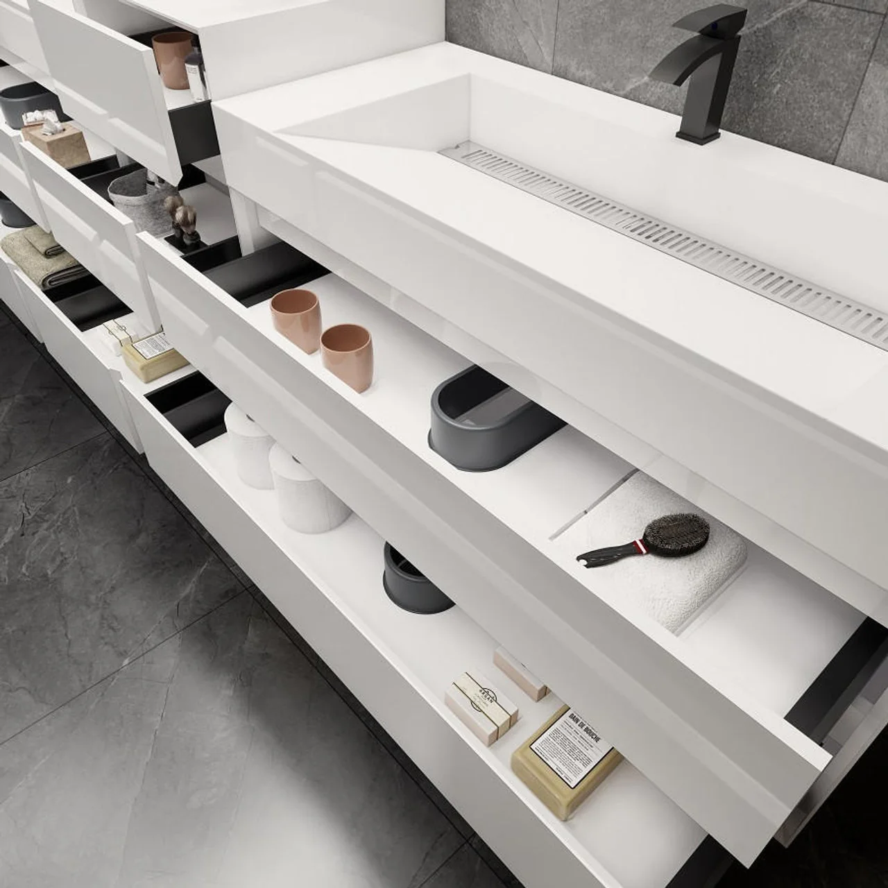 Maslow Floating Vanity (24"-104") 233 Maslow Floating Vanity (24"-104")