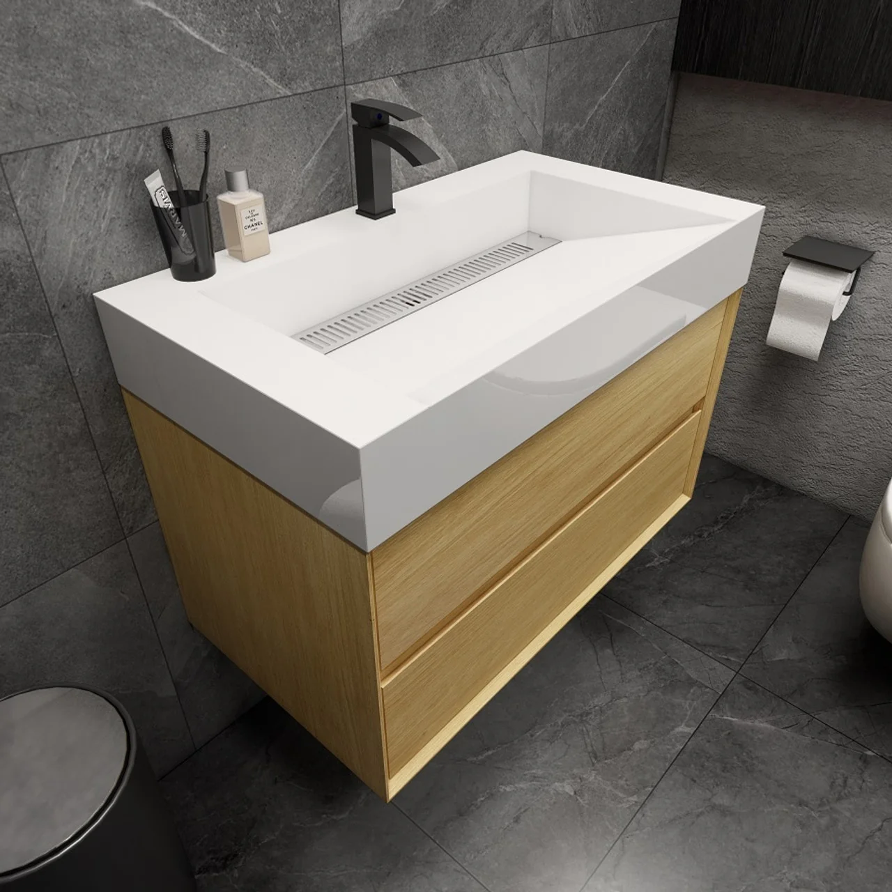 Maslow Floating Vanity (24"-104") 24 Maslow Floating Vanity (24"-104")