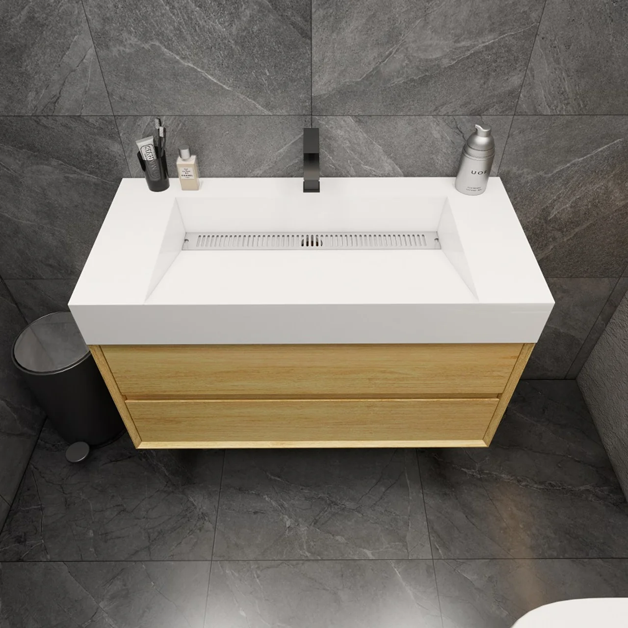 Maslow Floating Vanity (24"-104") 28 Maslow Floating Vanity (24"-104")