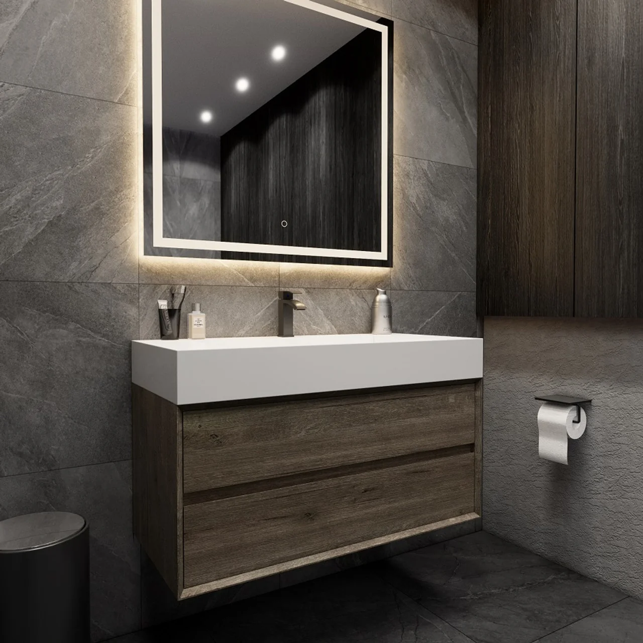 Maslow Floating Vanity (24"-104") 3 Maslow Floating Vanity (24"-104")