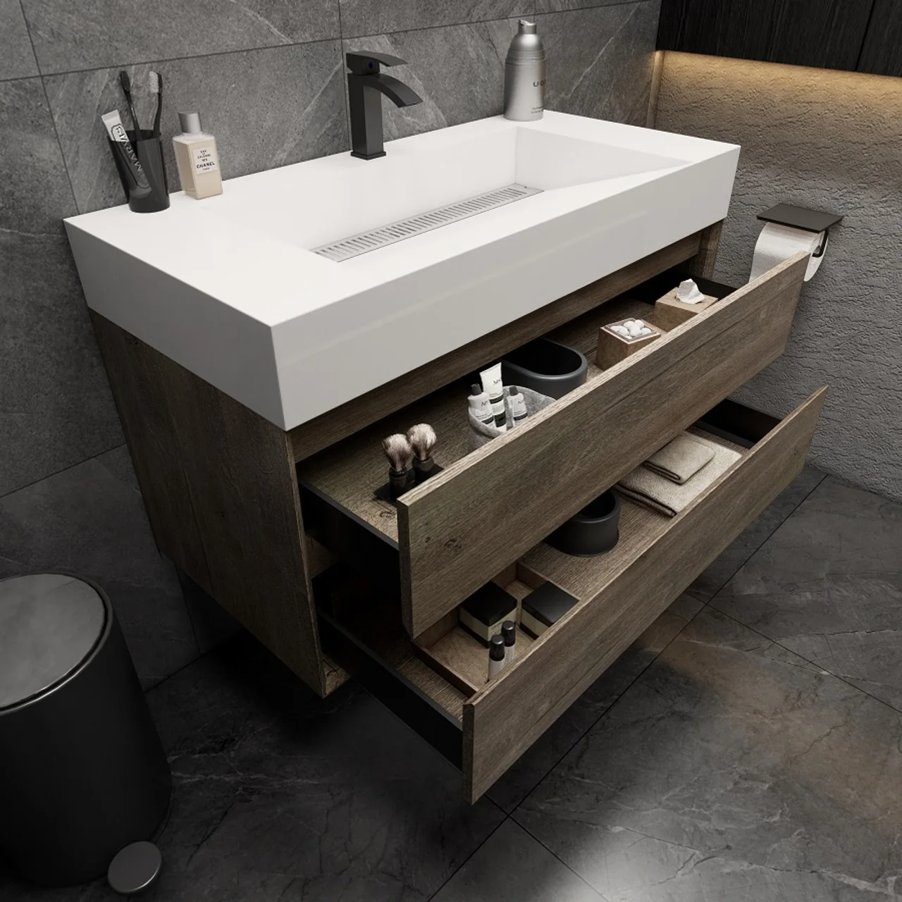 Maslow Floating Vanity (24"-104") 4 Maslow Floating Vanity (24"-104")