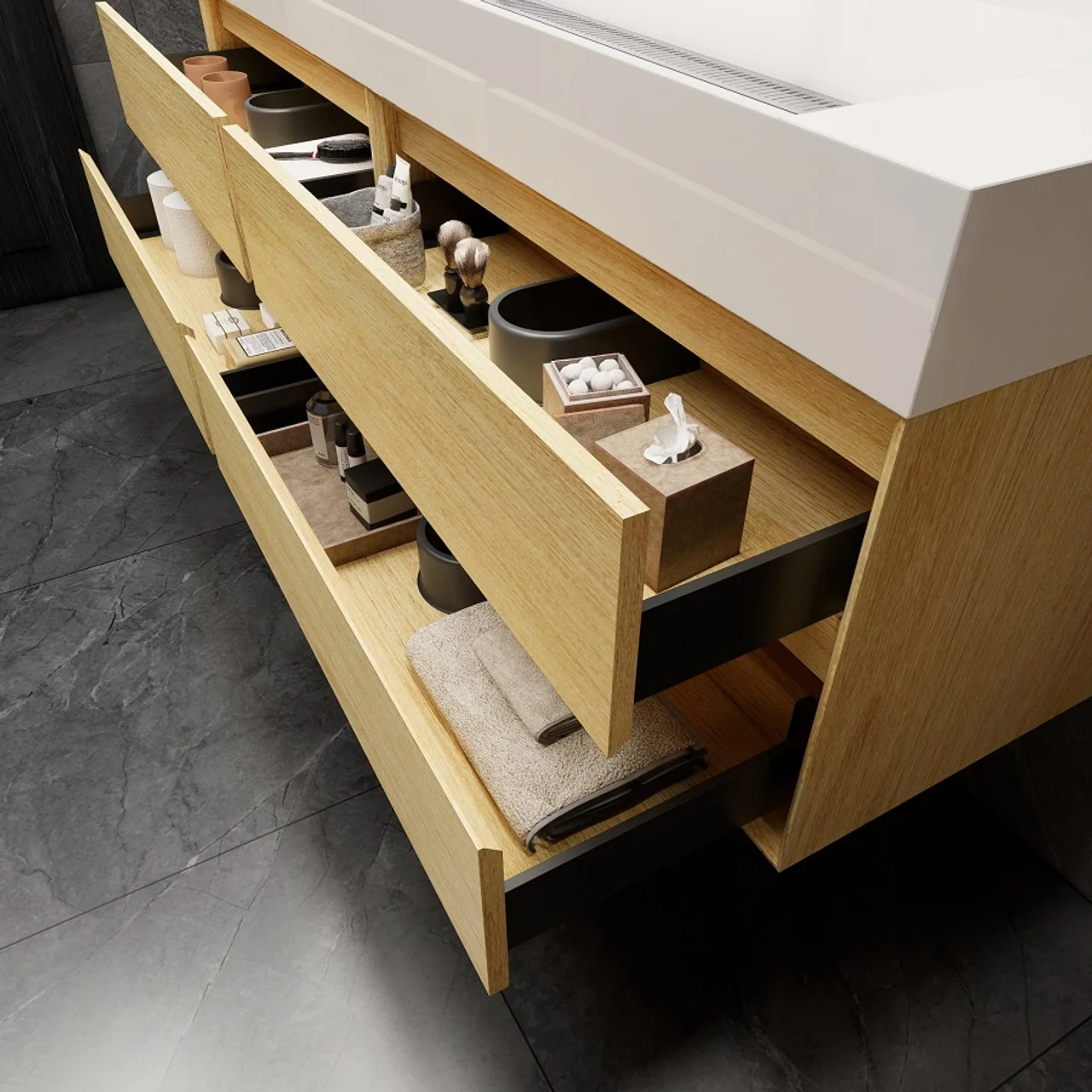 Maslow Floating Vanity (24"-104") 56 Maslow Floating Vanity (24"-104")