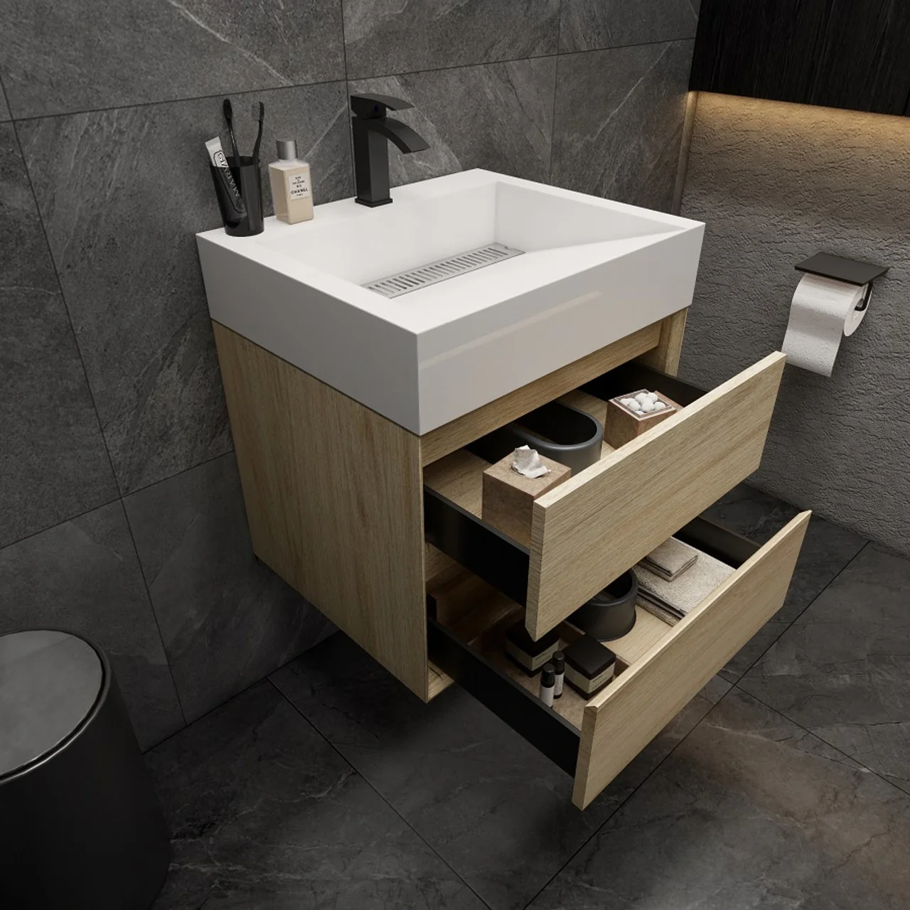Maslow Floating Vanity (24"-104") 70 Maslow Floating Vanity (24"-104")