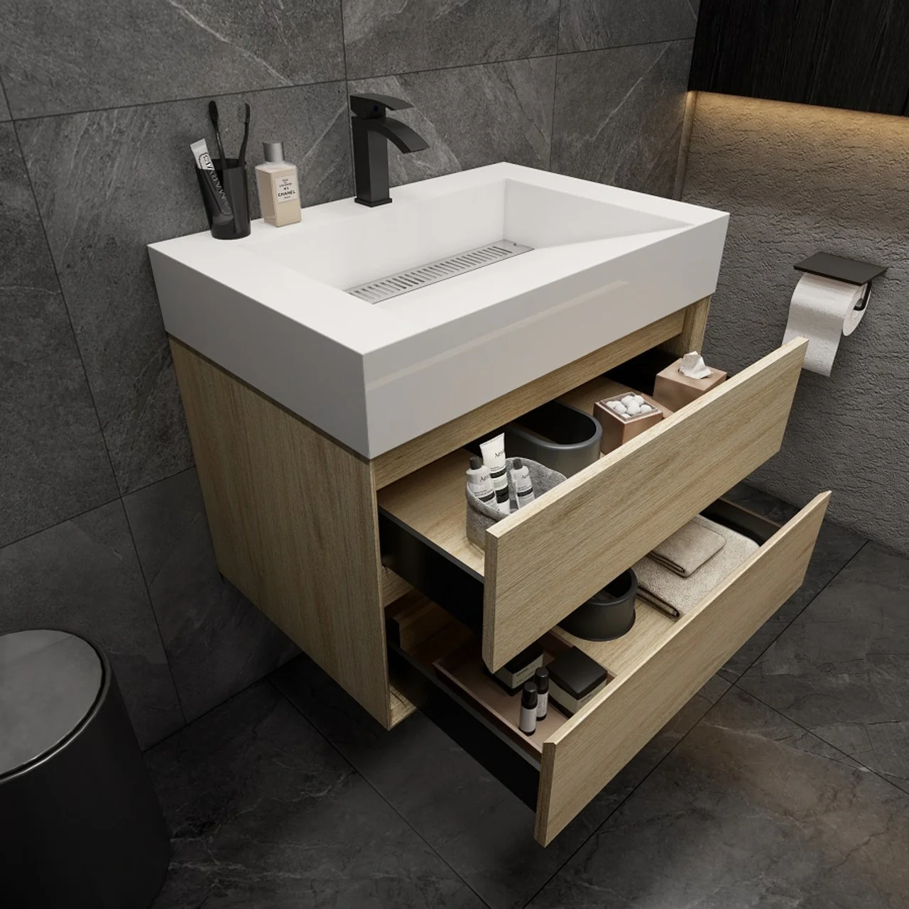 Maslow Floating Vanity (24"-104") 78 Maslow Floating Vanity (24"-104")