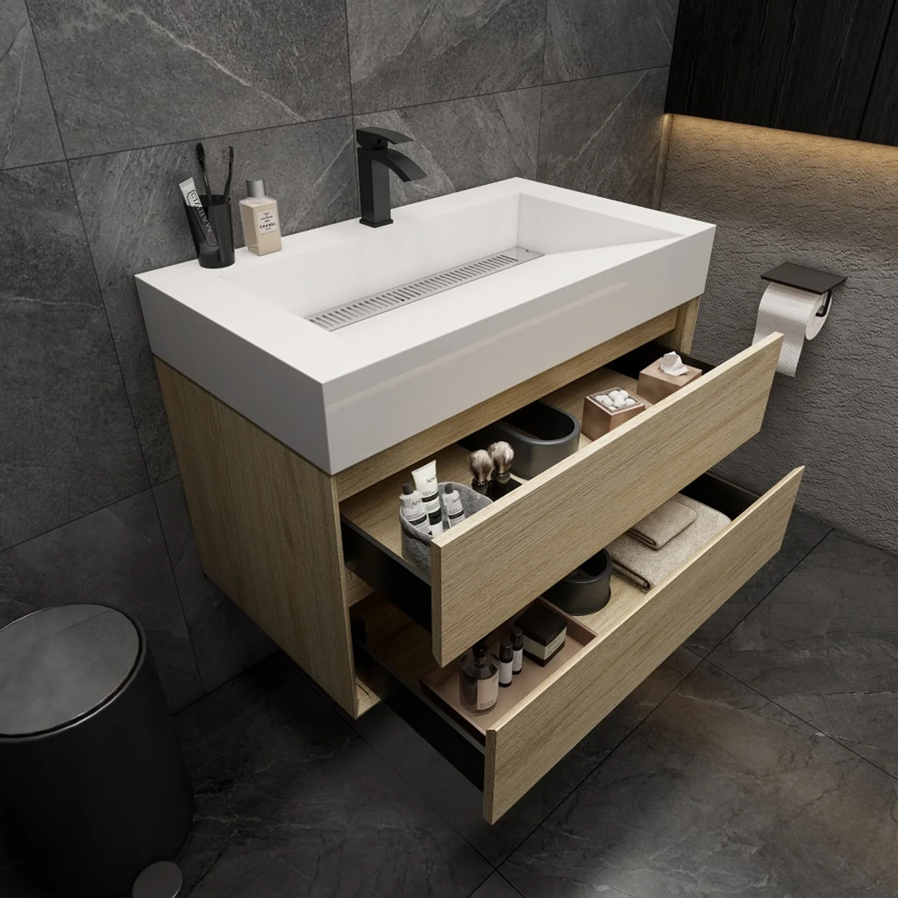Maslow Floating Vanity (24"-104") 86 Maslow Floating Vanity (24"-104")