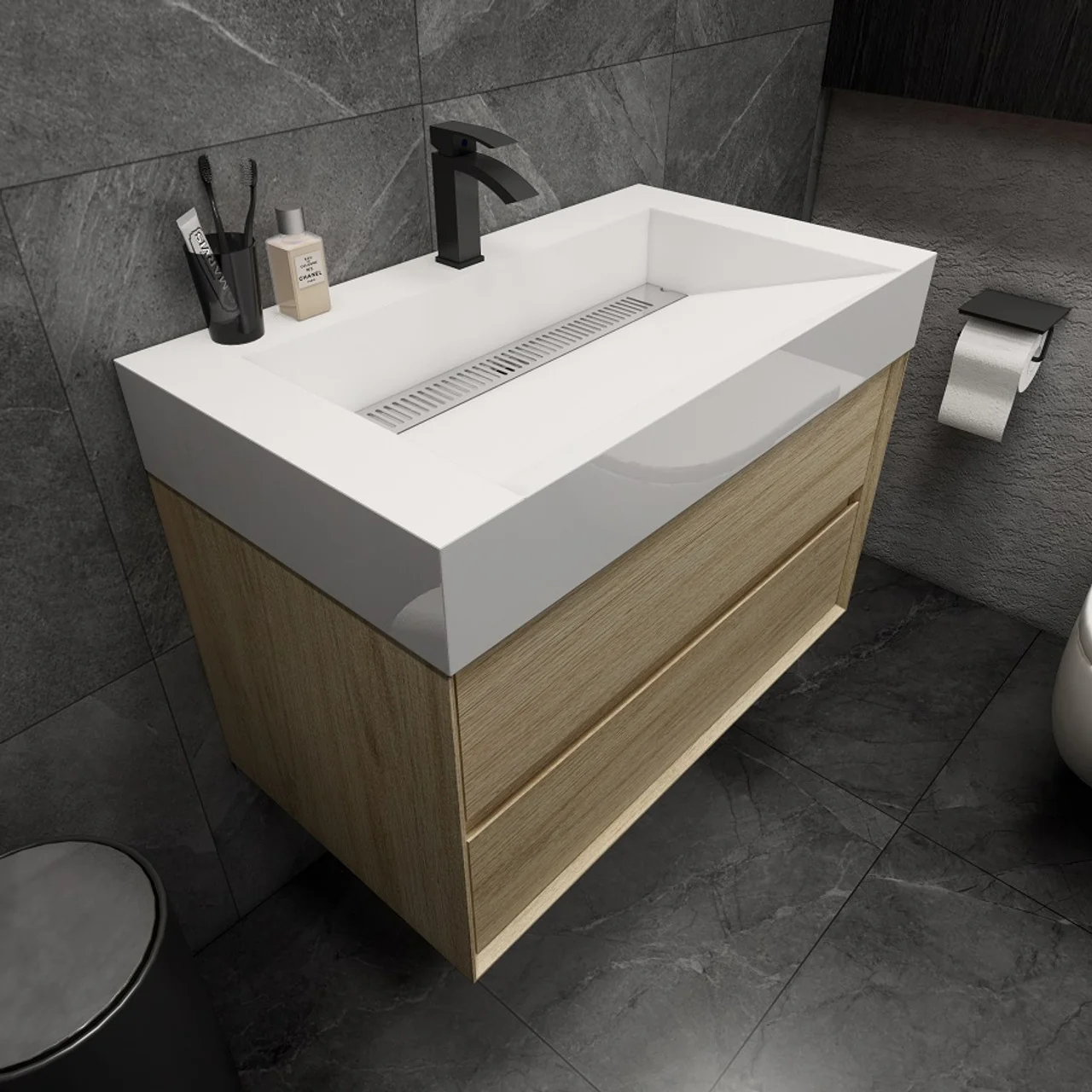Maslow Floating Vanity (24"-104") 87 Maslow Floating Vanity (24"-104")