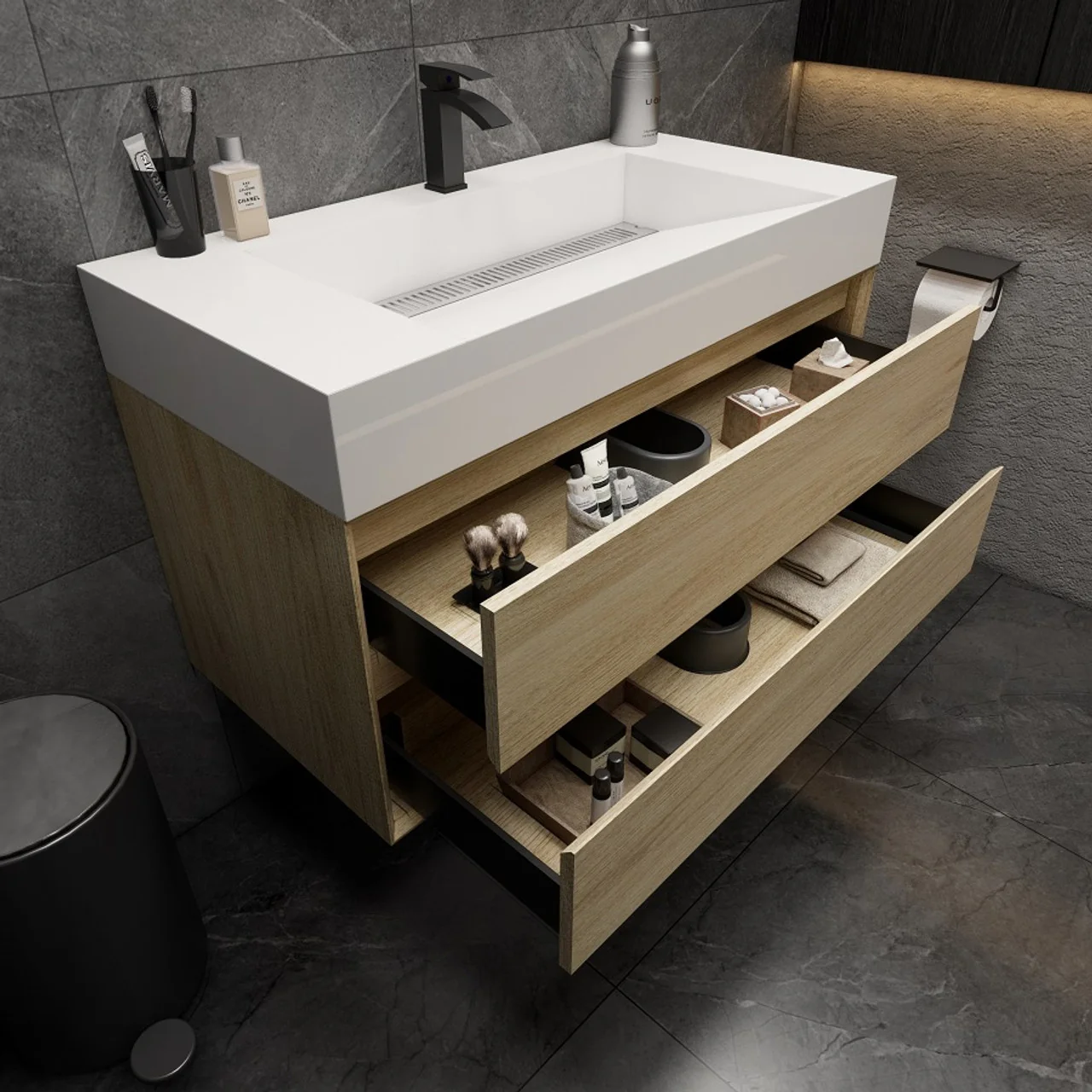 Maslow Floating Vanity (24"-104") 95 Maslow Floating Vanity (24"-104")