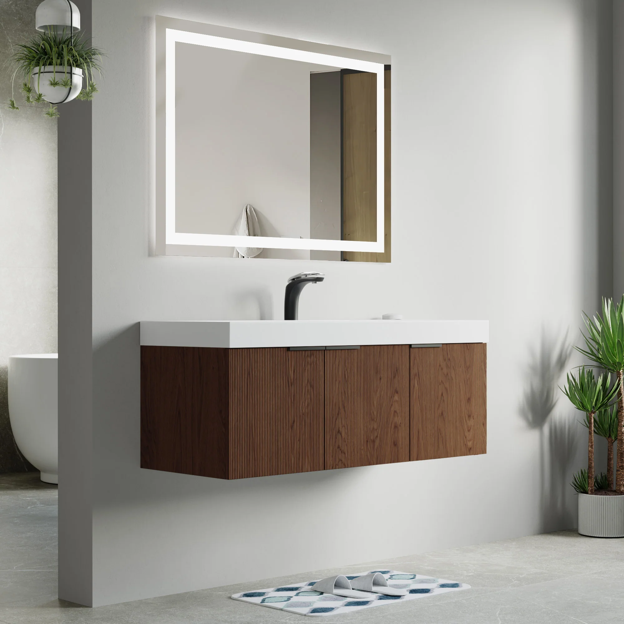 Bellezza Floating Vanity - Fluted (24"-60") 101 Bellezza Floating Vanity - Fluted (24"-60")