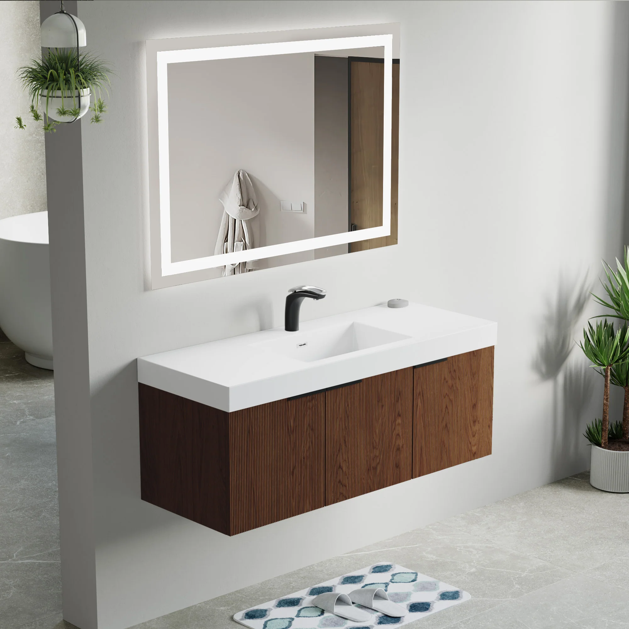 Bellezza Floating Vanity - Fluted (24"-60") 102 Bellezza Floating Vanity - Fluted (24"-60")