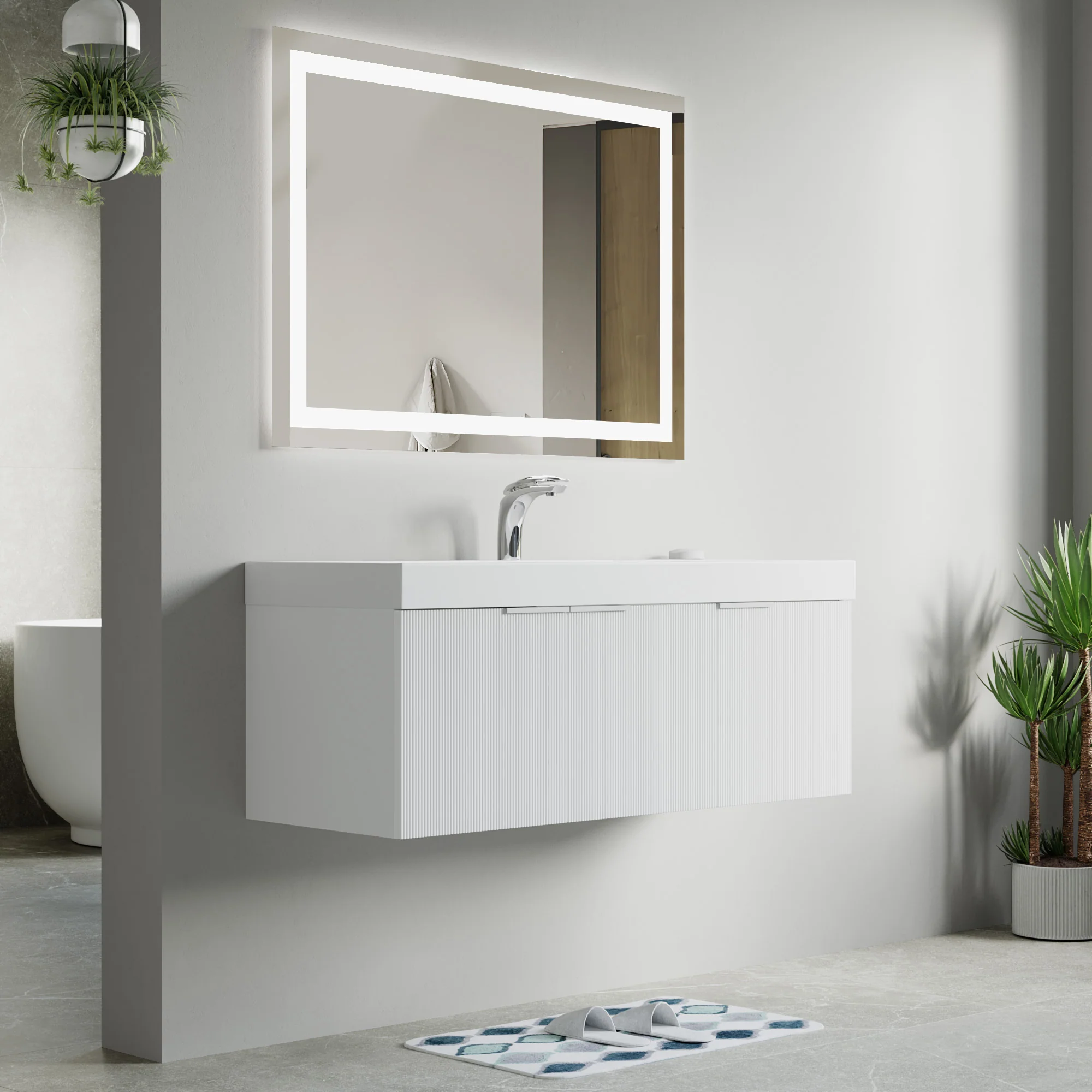 Bellezza Floating Vanity - Fluted (24"-60") 106 Bellezza Floating Vanity - Fluted (24"-60")