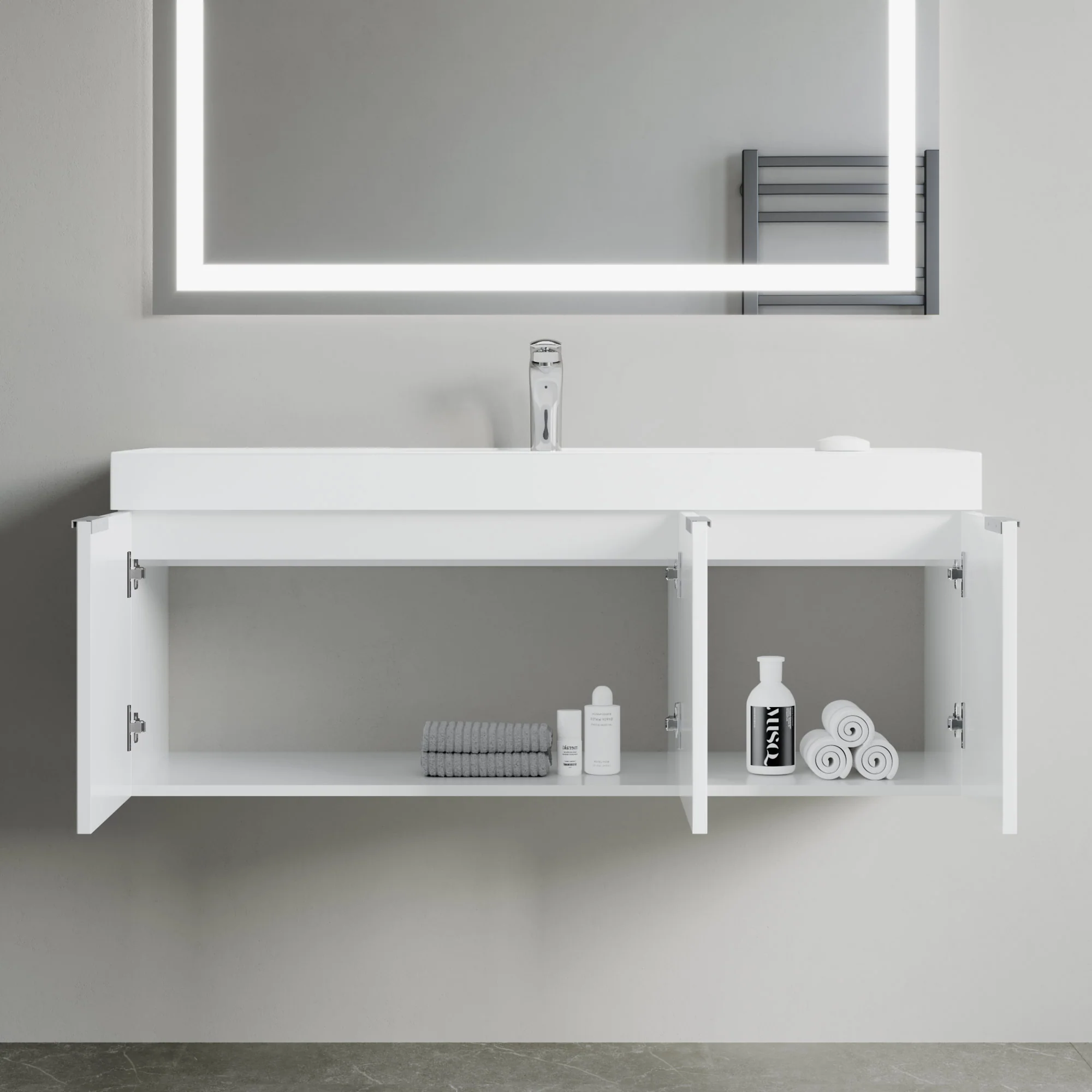 Bellezza Floating Vanity - Fluted (24"-60") 108 Bellezza Floating Vanity - Fluted (24"-60")