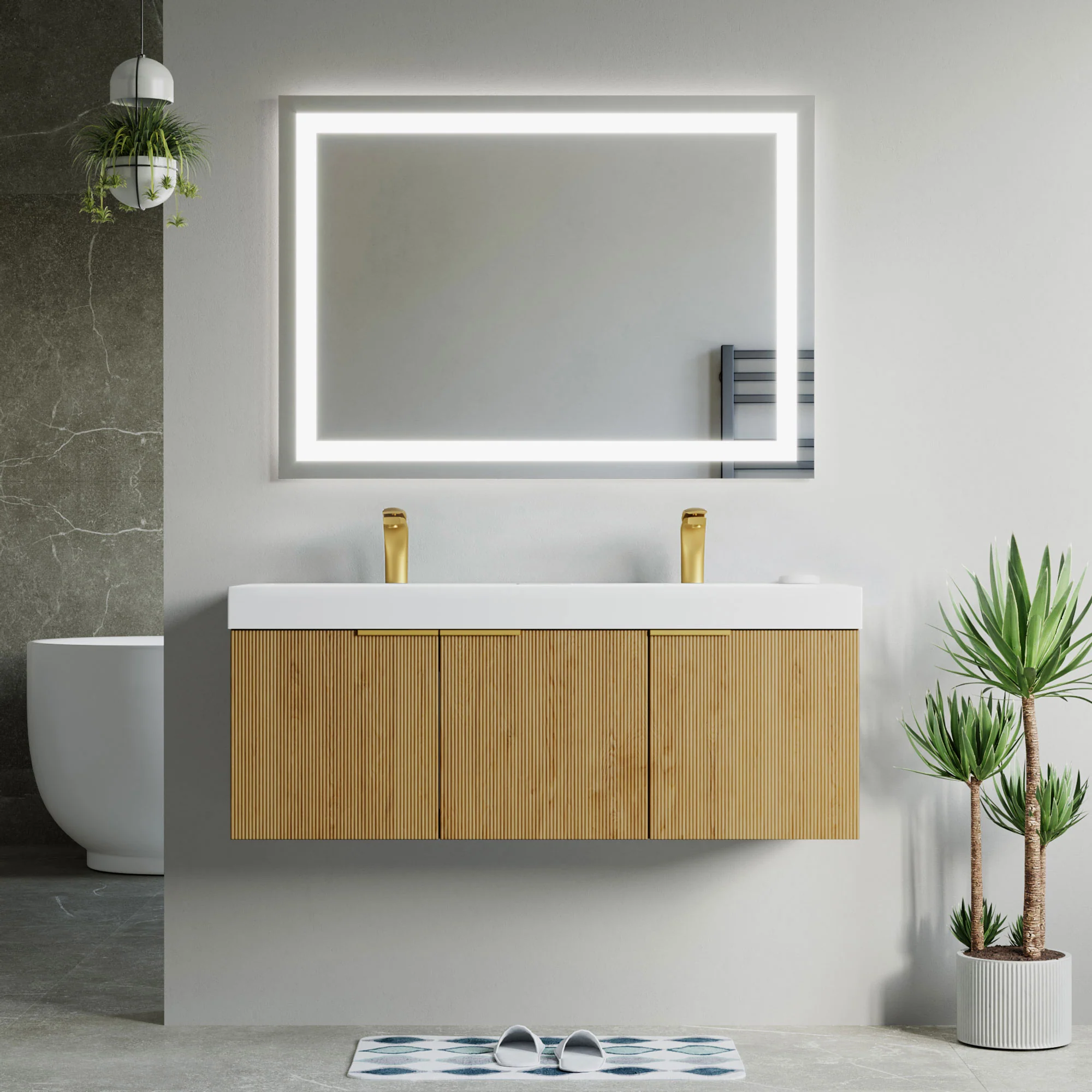 Bellezza Floating Vanity - Fluted (24"-60") 111 Bellezza Floating Vanity - Fluted (24"-60")