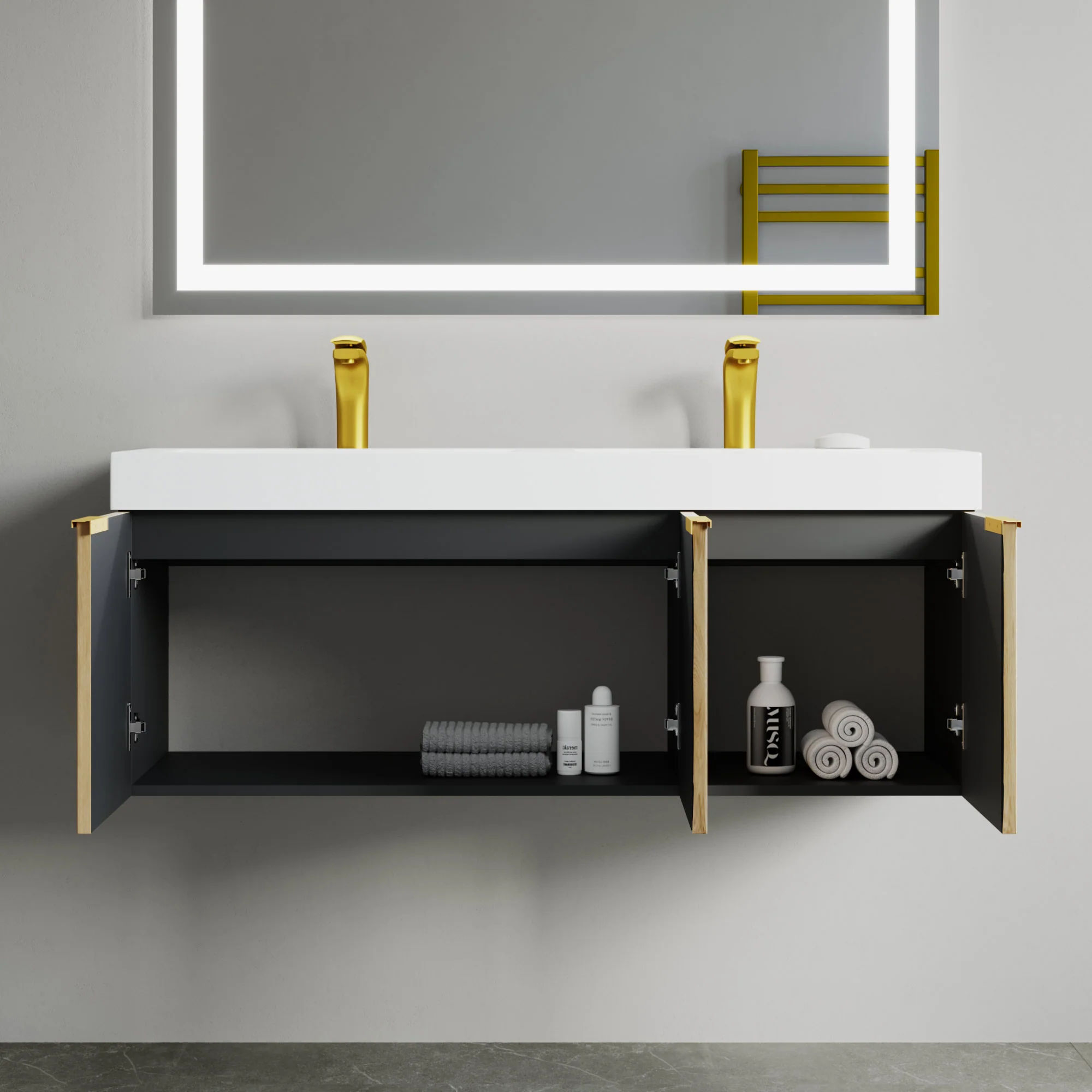 Bellezza Floating Vanity - Fluted (24"-60") 114 Bellezza Floating Vanity - Fluted (24"-60")