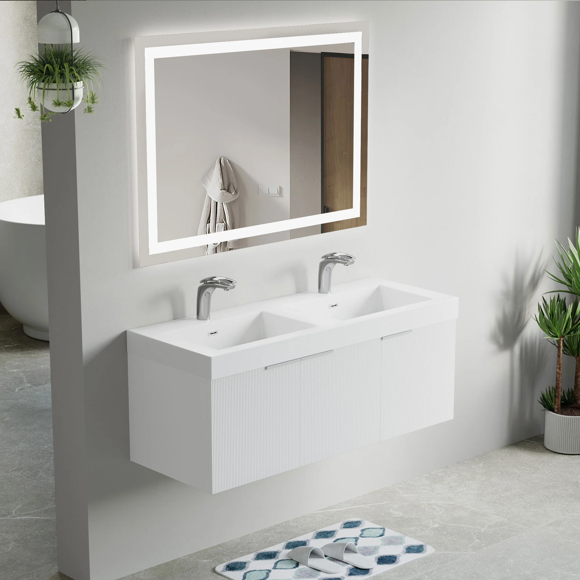 Bellezza Floating Vanity - Fluted (24"-60") 124 Bellezza Floating Vanity - Fluted (24"-60")