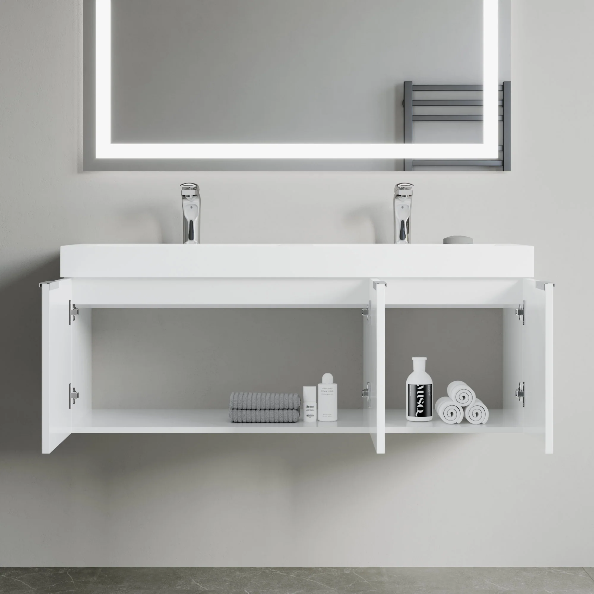 Bellezza Floating Vanity - Fluted (24"-60") 125 Bellezza Floating Vanity - Fluted (24"-60")