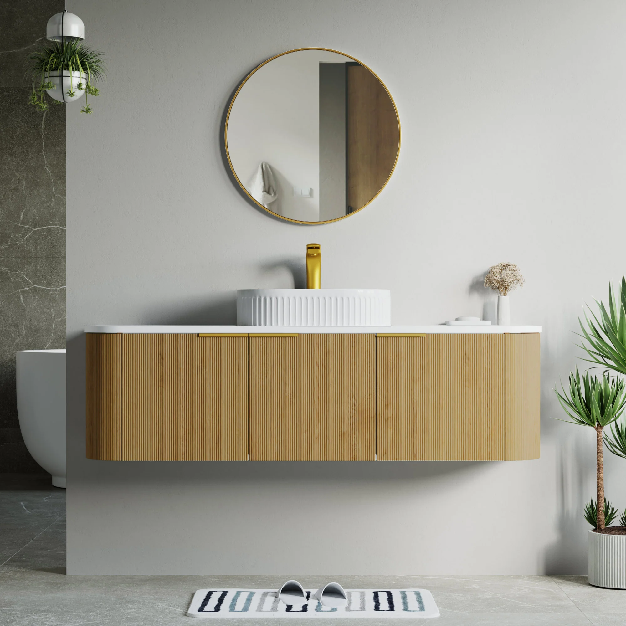 Bellezza Floating Vanity - Fluted (24"-60") 128 Bellezza Floating Vanity - Fluted (24"-60")