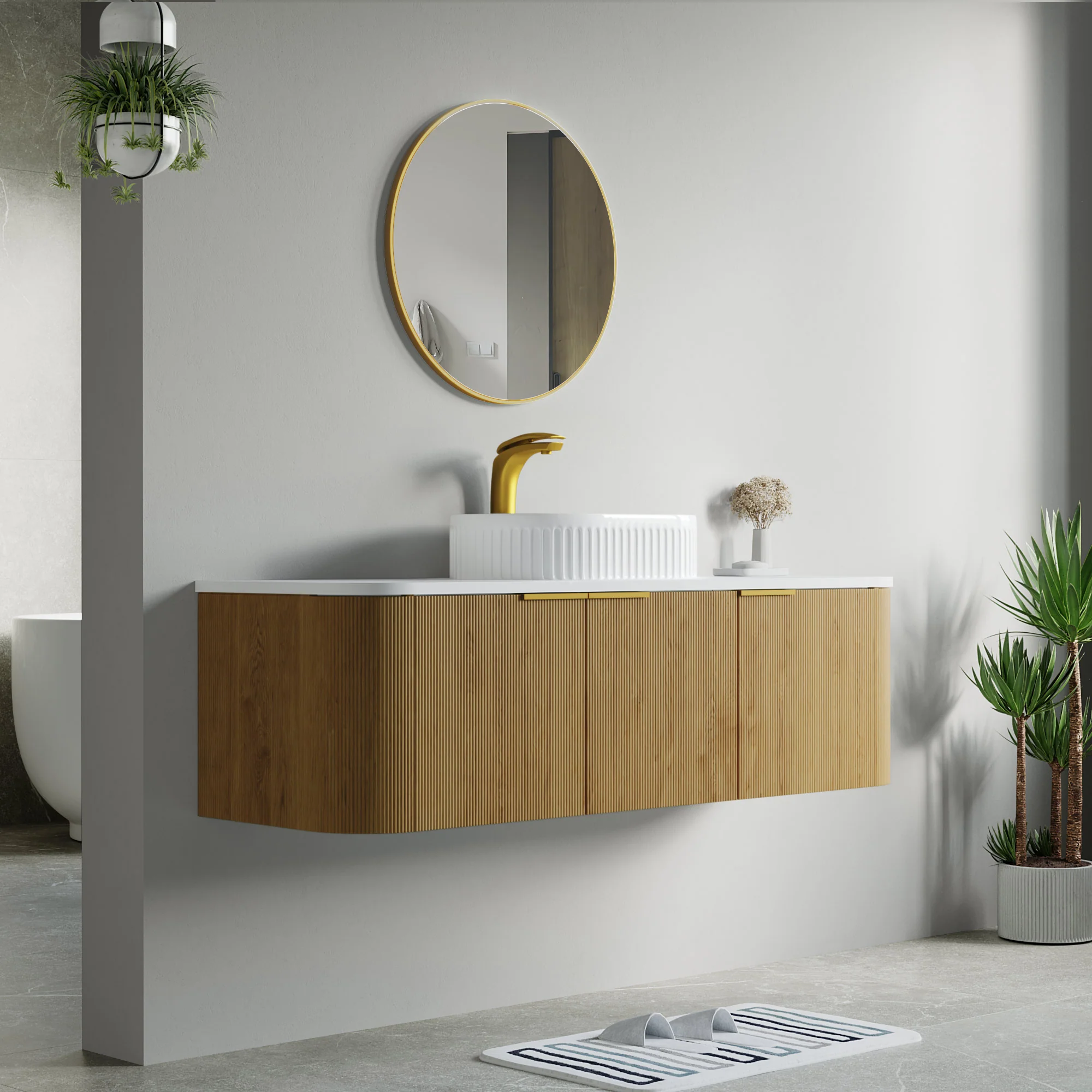 Bellezza Floating Vanity - Fluted (24"-60") 129 Bellezza Floating Vanity - Fluted (24"-60")