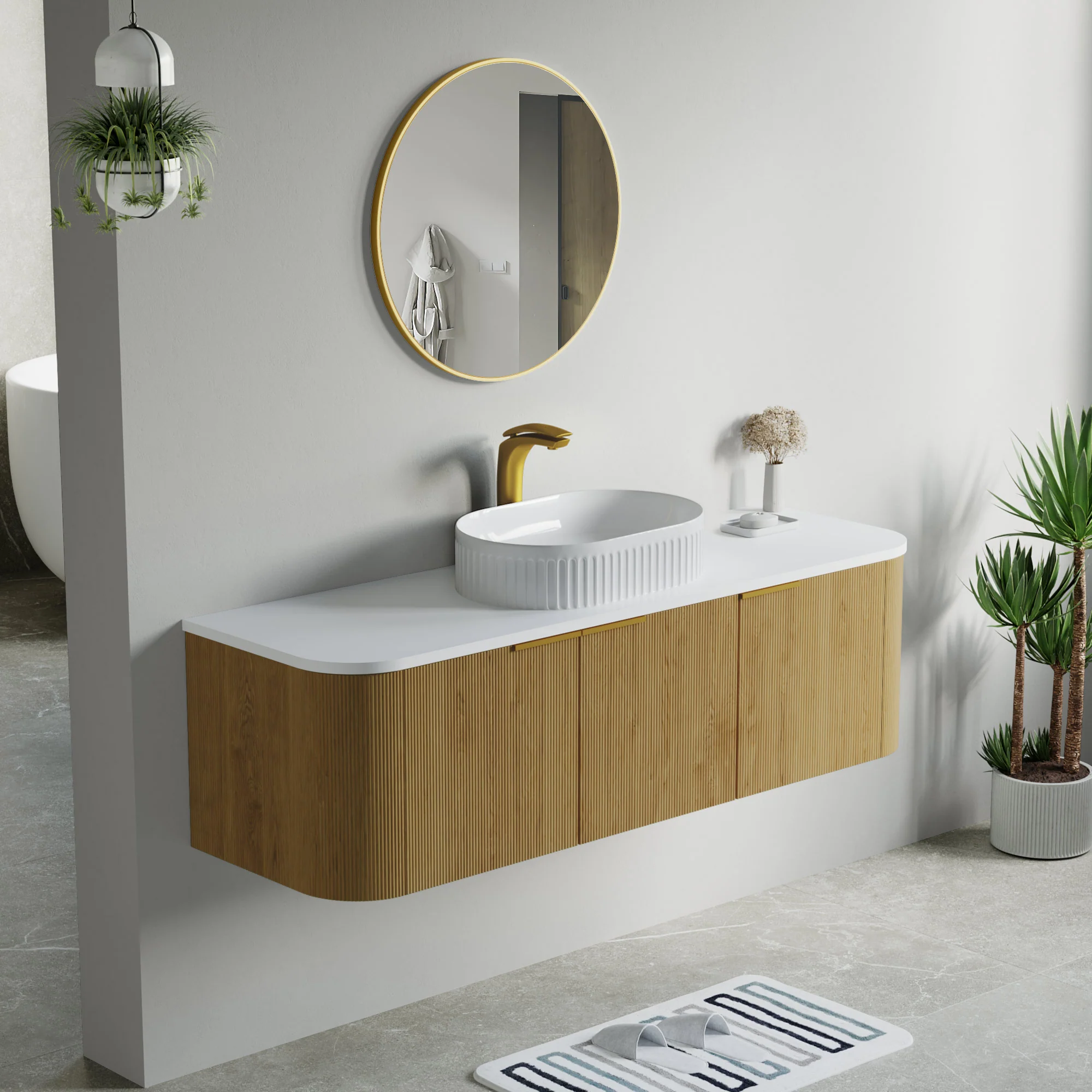 Bellezza Floating Vanity - Fluted (24"-60") 130 Bellezza Floating Vanity - Fluted (24"-60")