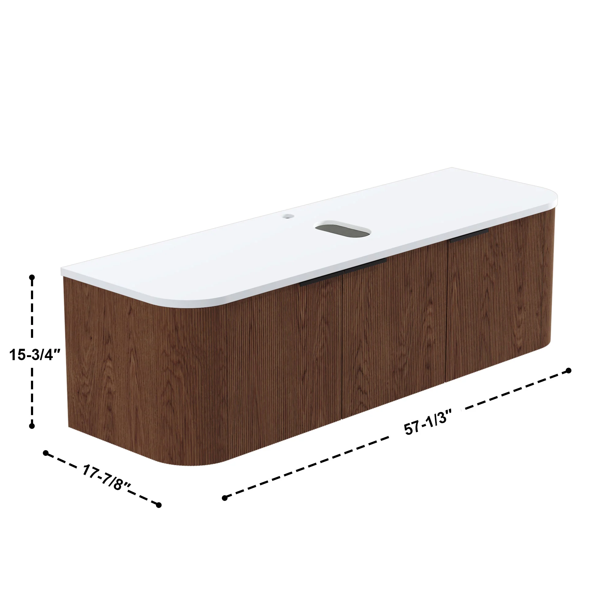 Bellezza Floating Vanity - Fluted (24"-60") 142 Bellezza Floating Vanity - Fluted (24"-60")
