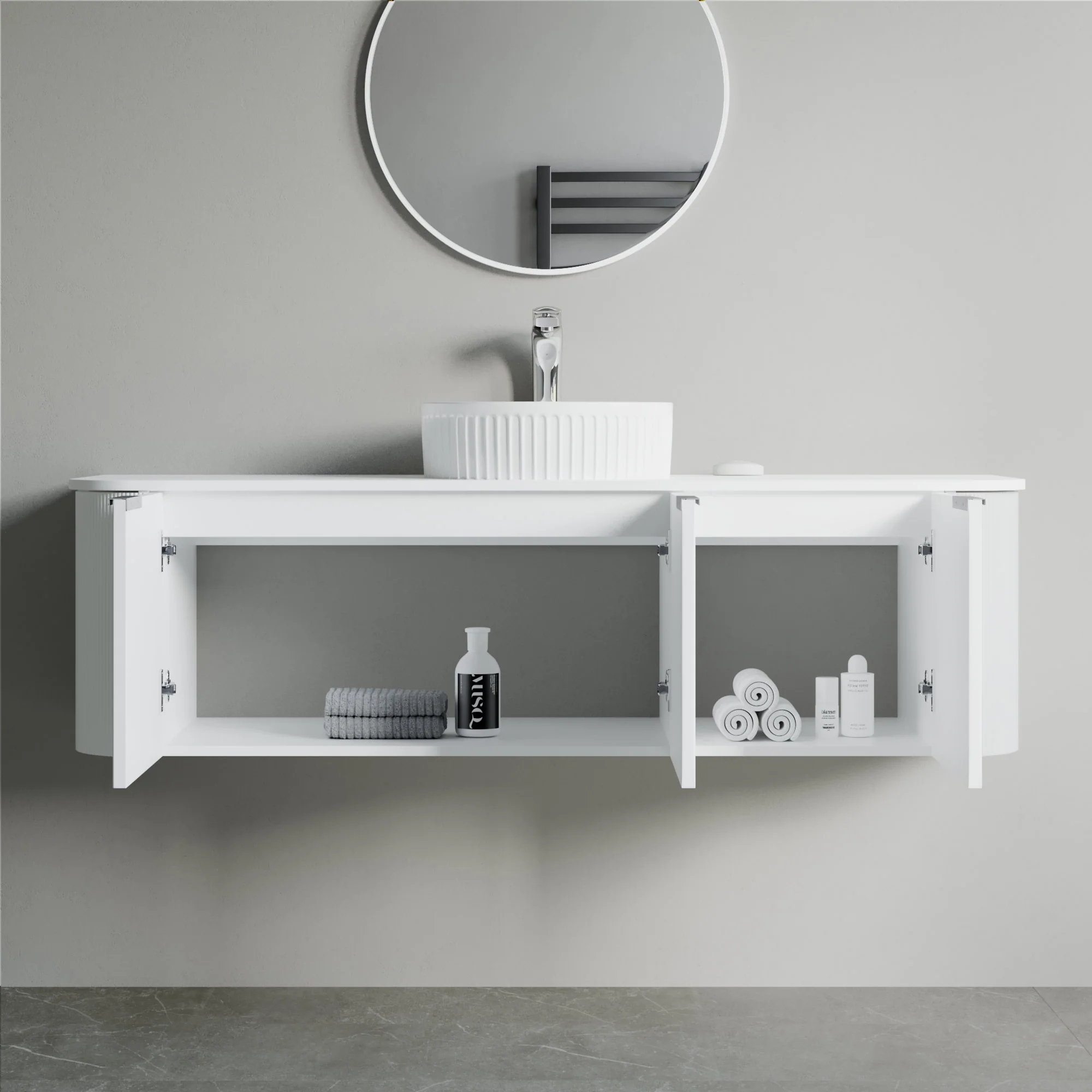Bellezza Floating Vanity - Fluted (24"-60") 149 Bellezza Floating Vanity - Fluted (24"-60")