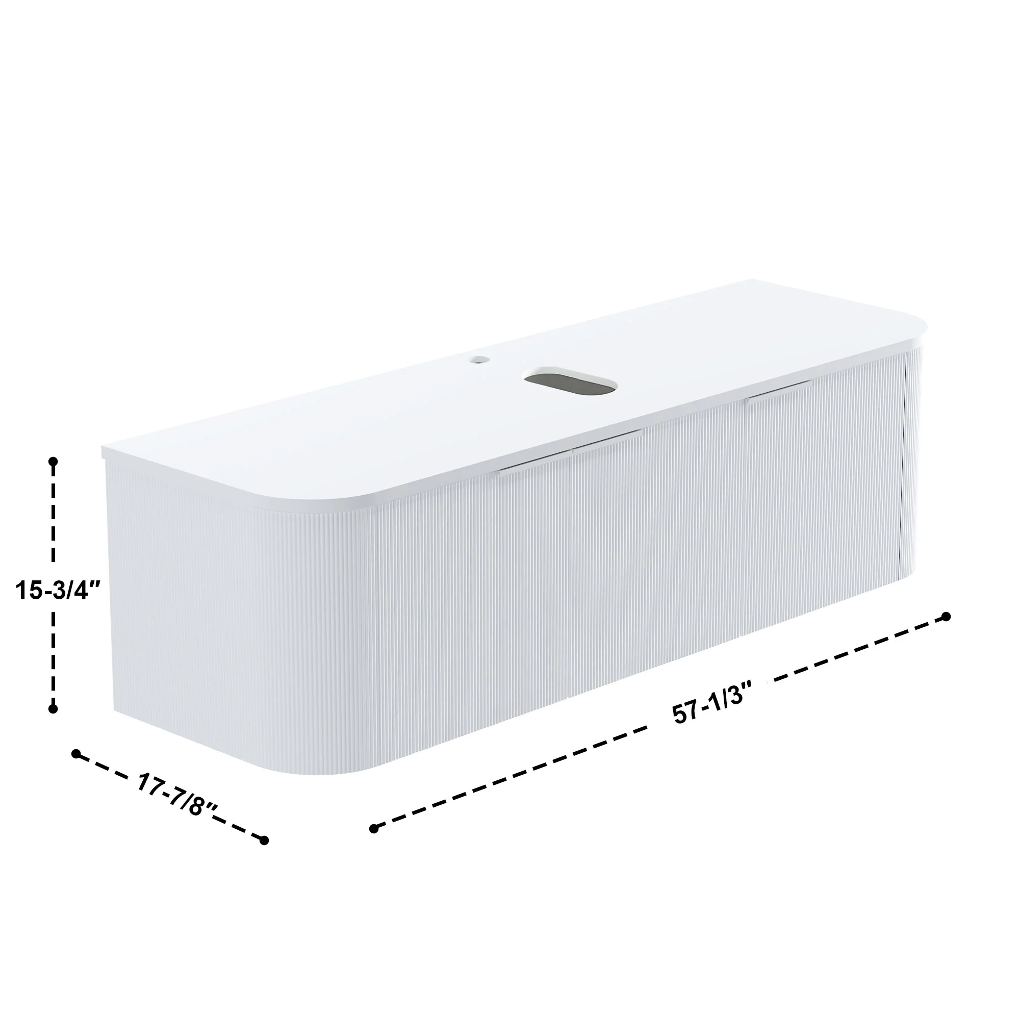 Bellezza Floating Vanity - Fluted (24"-60") 150 Bellezza Floating Vanity - Fluted (24"-60")